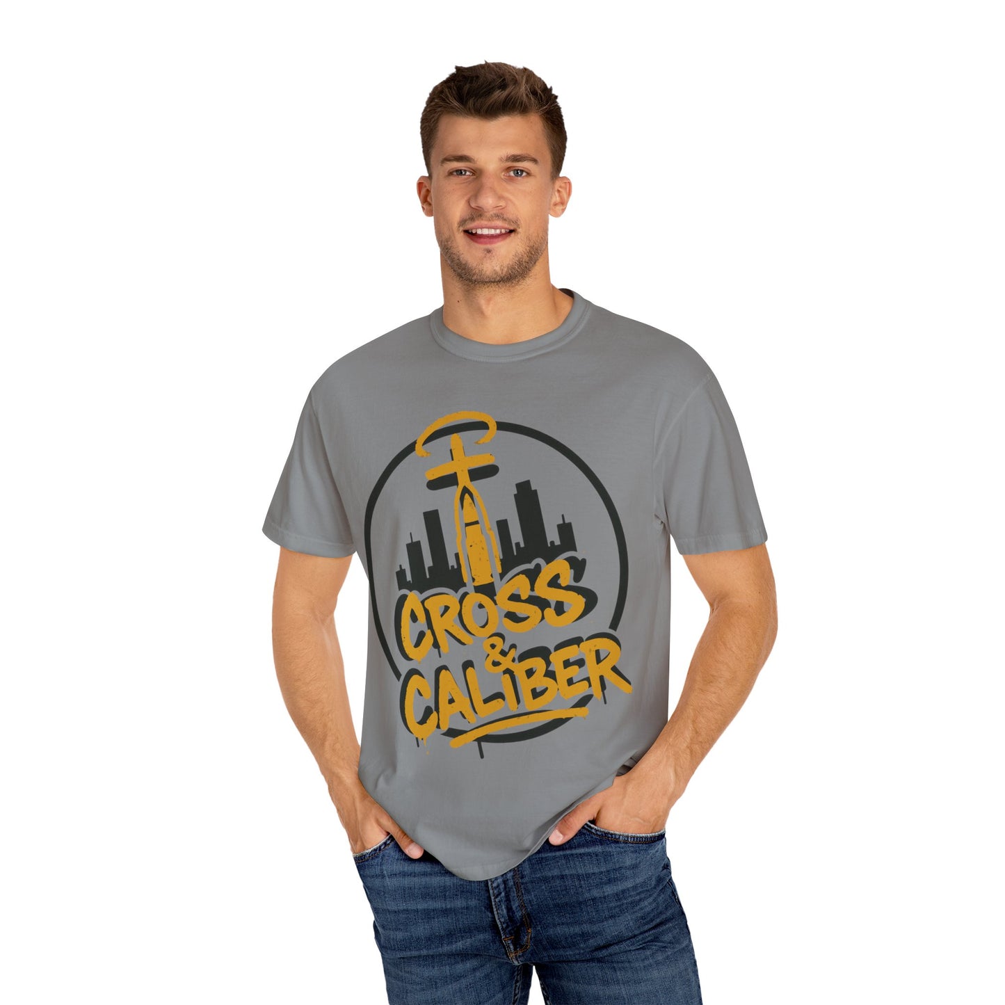 Urban Graphic T-Shirt - Cross & Caliber Streetwear Style, Casual Wear, Cool Gift for Men and Women, Trendy Fashion Tee, Unisex Apparel