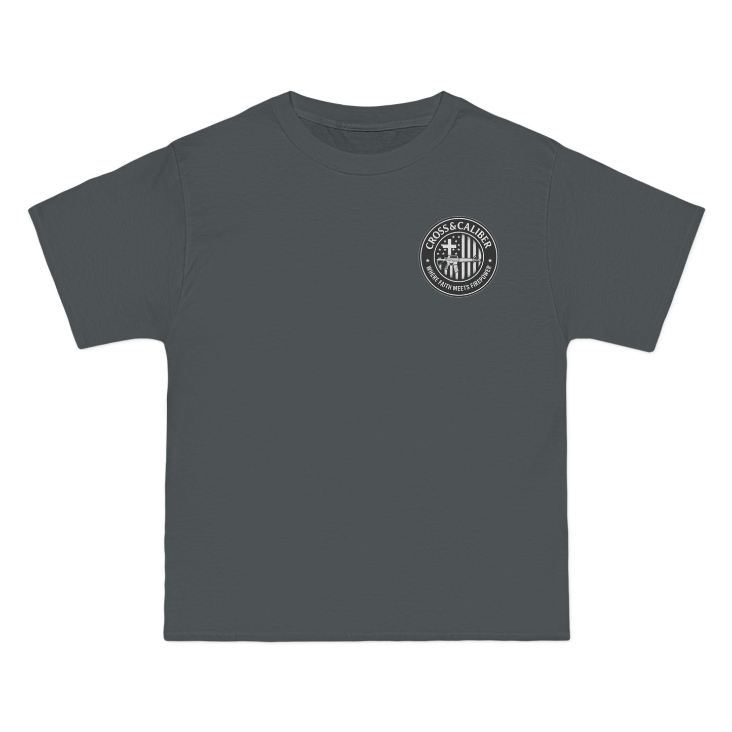 Cross & Caliber Shield Graphic T-Shirt for Casual Style