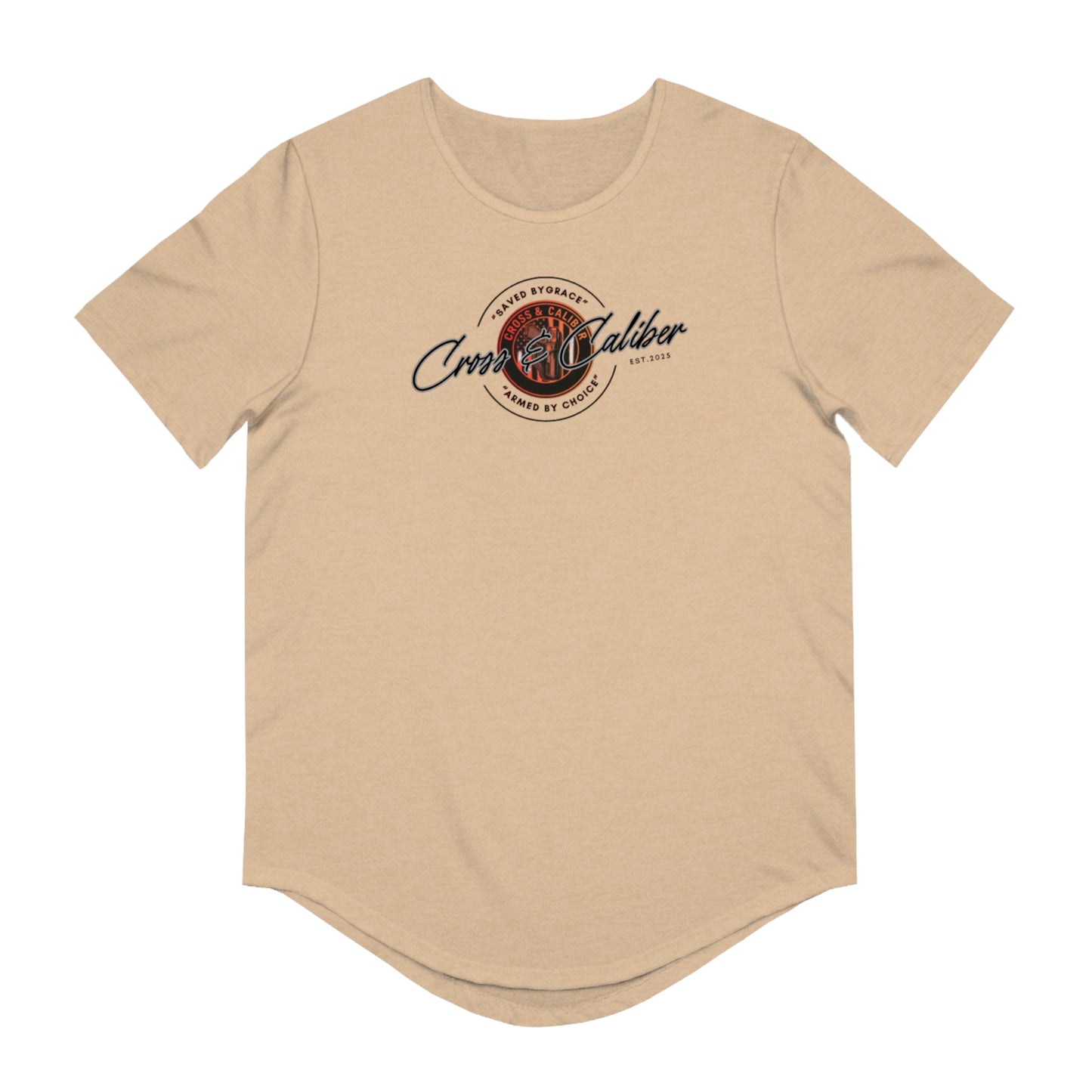 Men's Jersey Curved Hem Tee - Rocker Vibe, Perfect for Music Lovers, Casual Outings, Concerts, Gift for Him, Worship Style