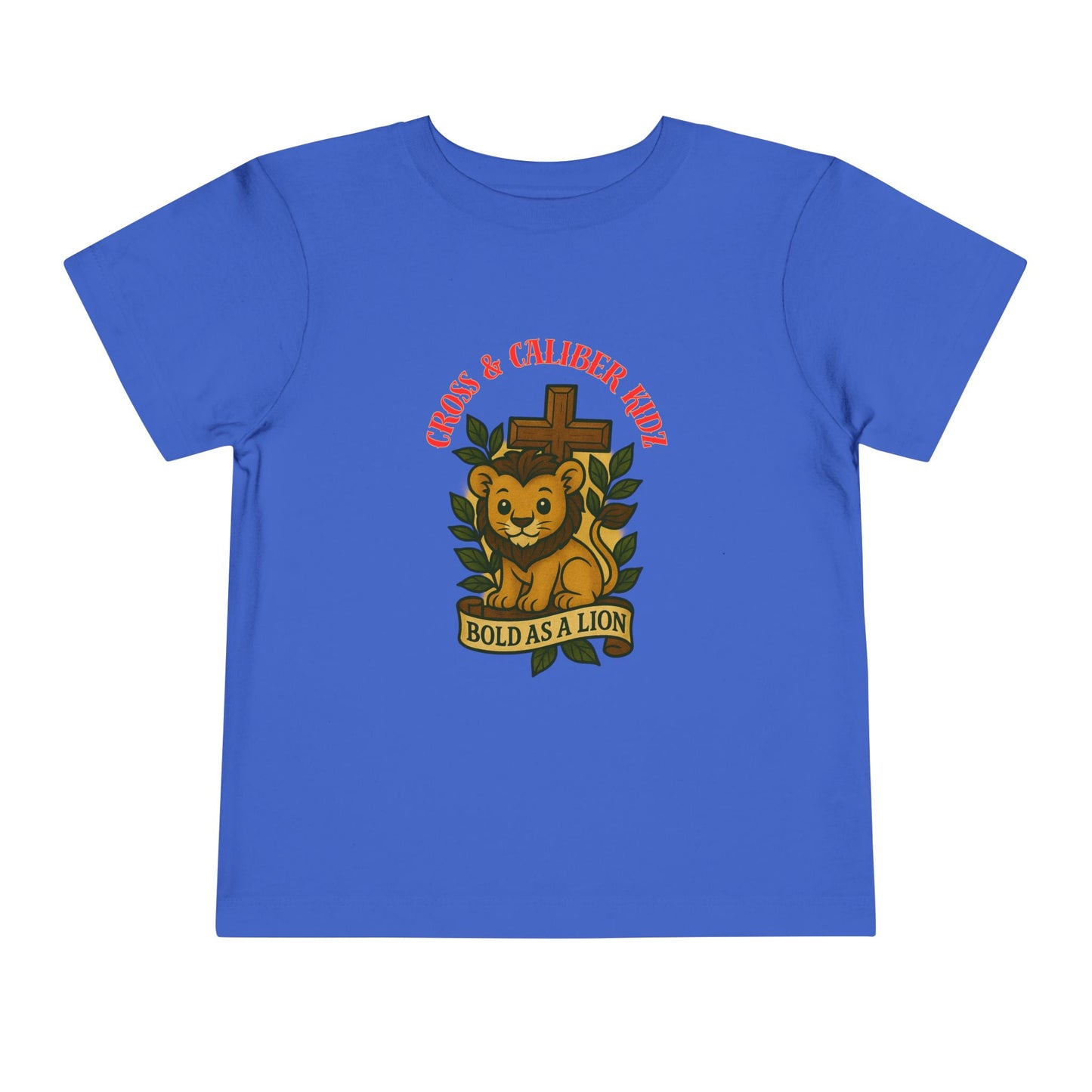 Bold as a Lion Toddler Tee - Cute Christian Graphic Shirt for Kids