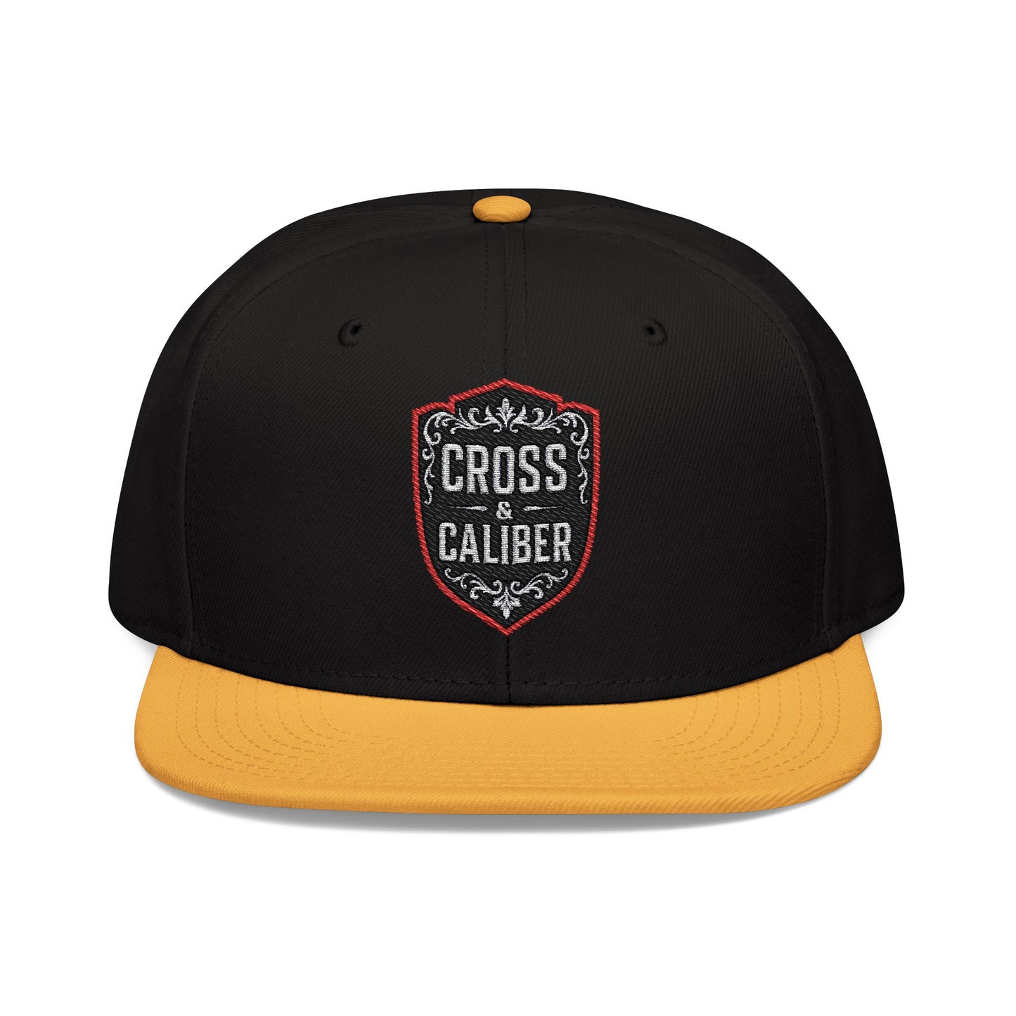 Cross & Caliber Embroidered Snapback Hat - Stylish Casual Cap for Everyday Use