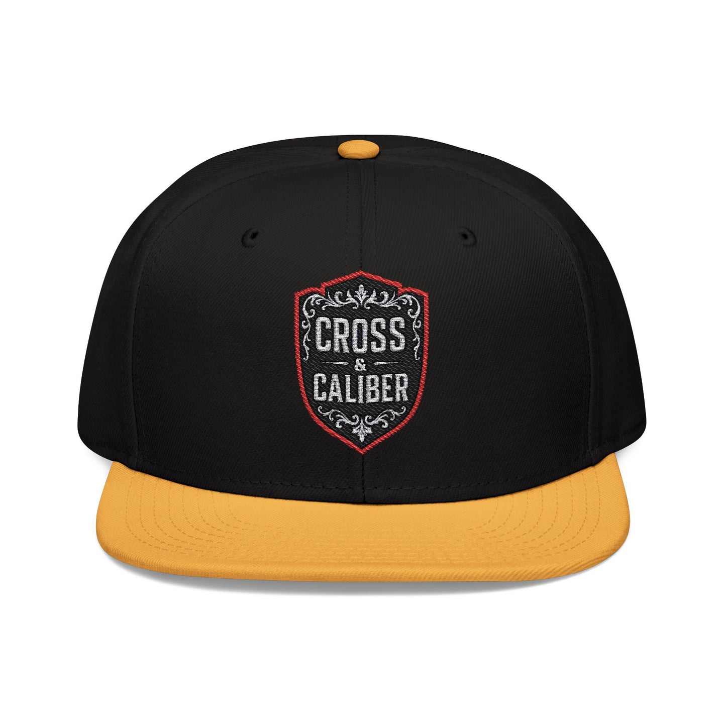 Cross & Caliber Embroidered Snapback Hat - Stylish Casual Cap for Everyday Use