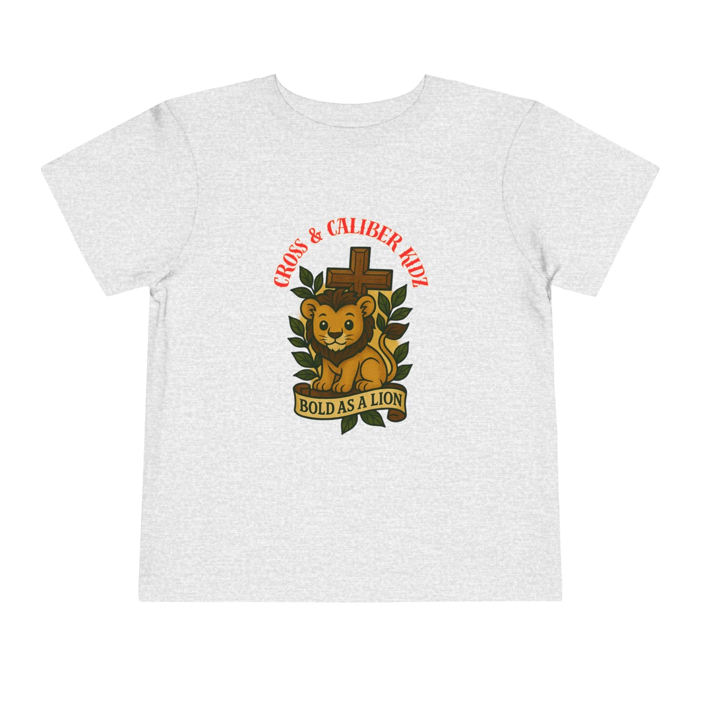Bold as a Lion Toddler Tee - Cute Christian Graphic Shirt for Kids