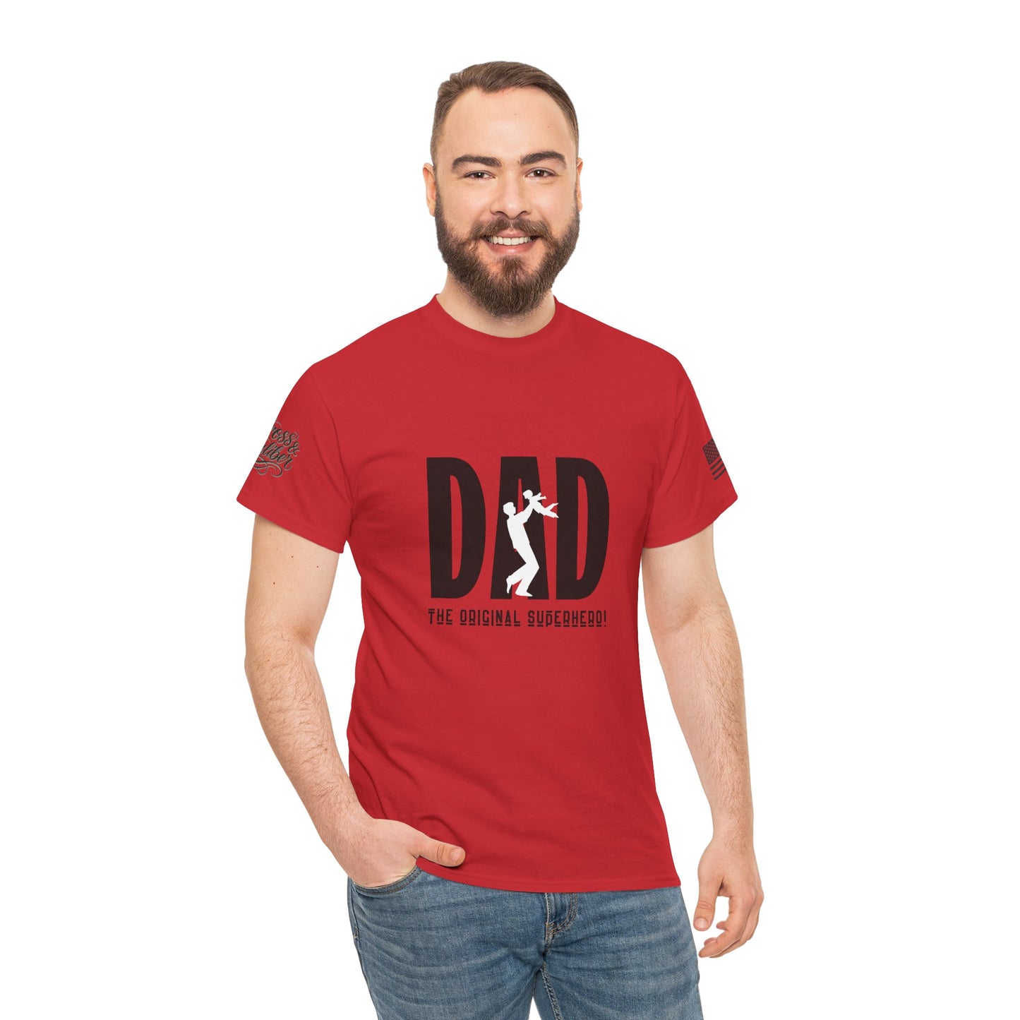 Dad Humor Unisex Heavy Cotton Tee - Funny Dad Shirt, Gift for Father's Day, Casual Comedy Tee, Patriotic Apparel, Birthday Gift