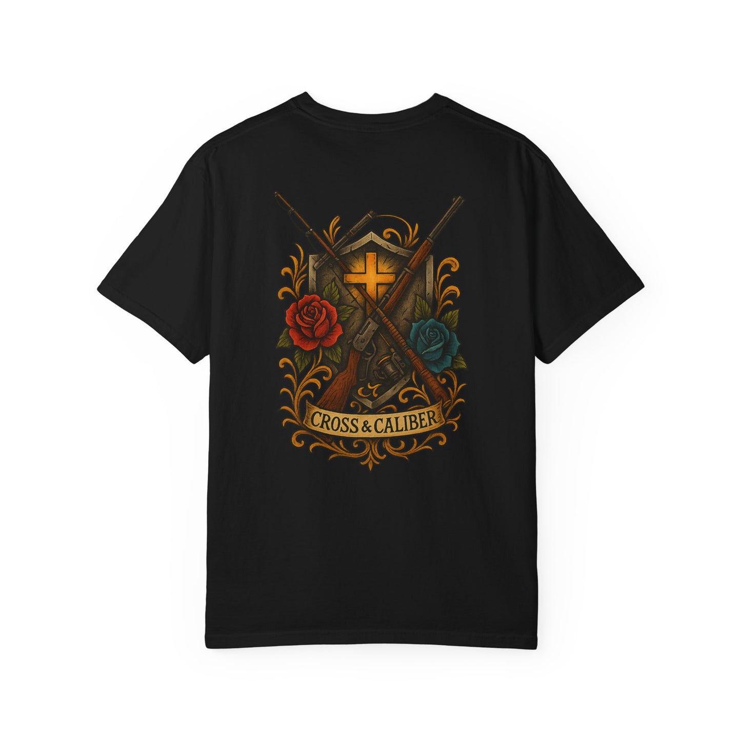 Cross & Caliber Tattoo Edition Unisex Garment-Dyed T-Shirt