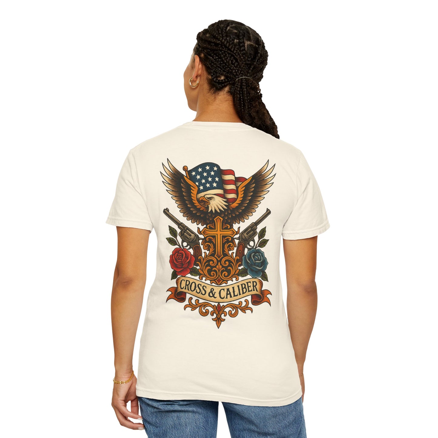 Cross & Caliber Tattoo Edition Unisex T-Shirt - Vintage Style Graphic Tee