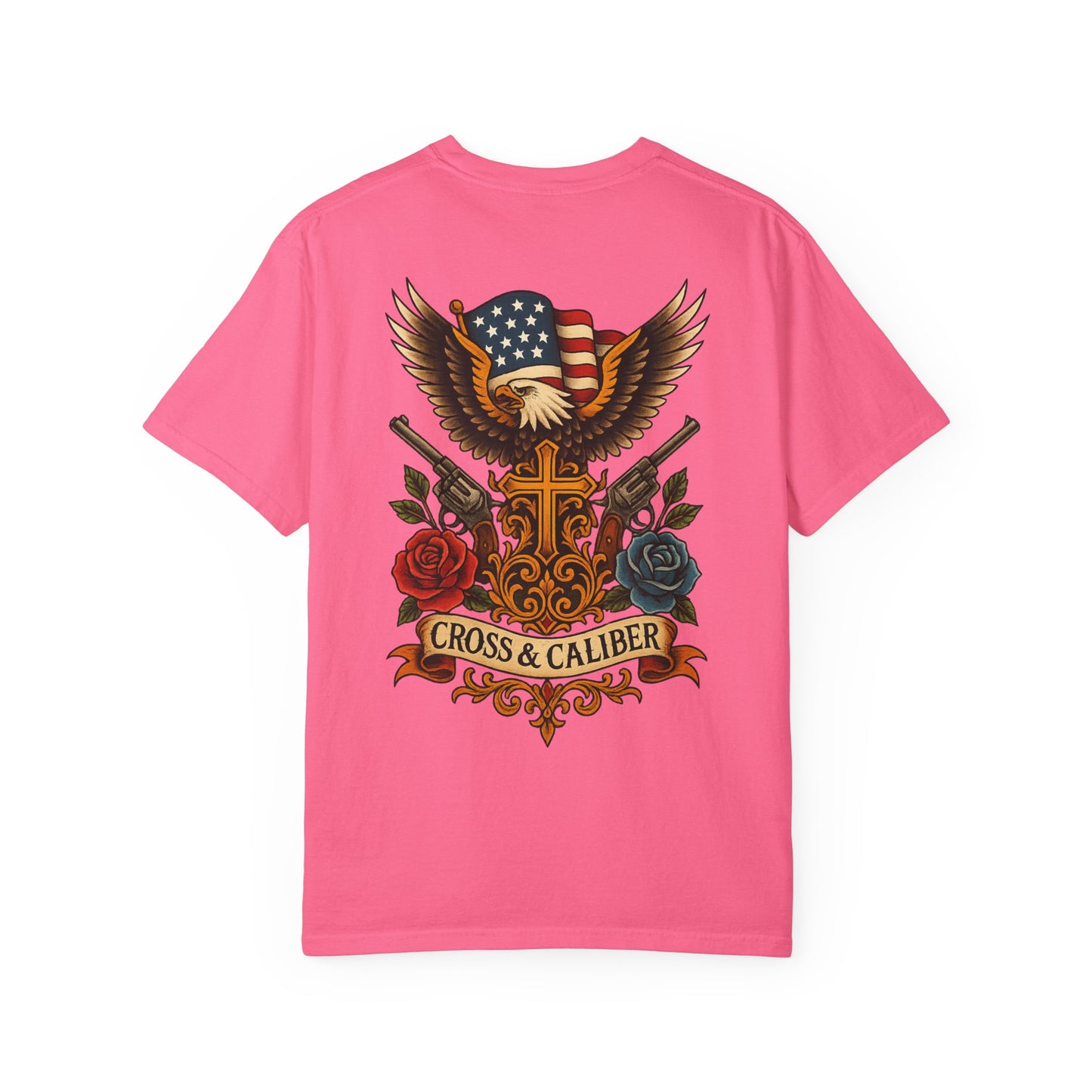 Cross & Caliber Tattoo Edition Unisex T-Shirt - Vintage Style Graphic Tee