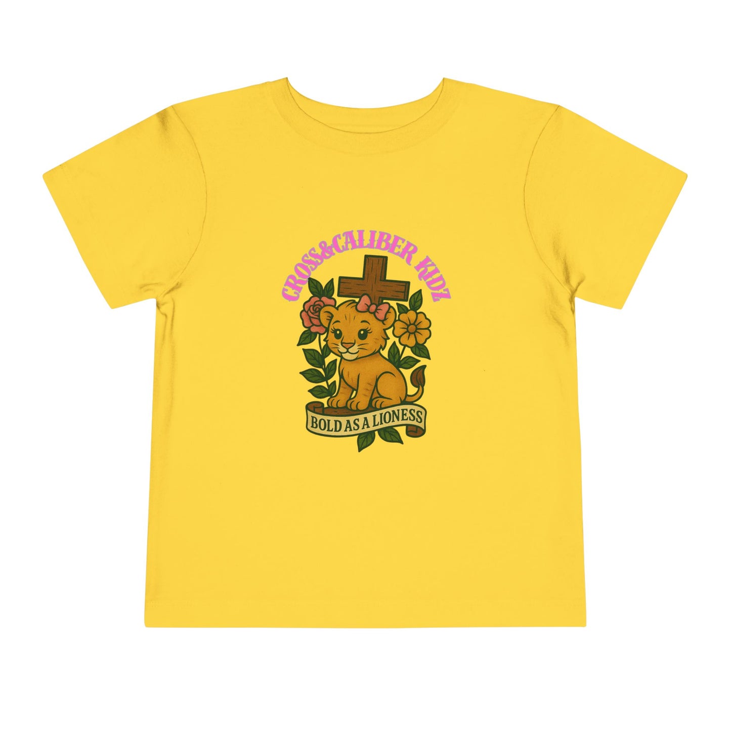 Toddler Short Sleeve Tee - Bold as a Lioness Design