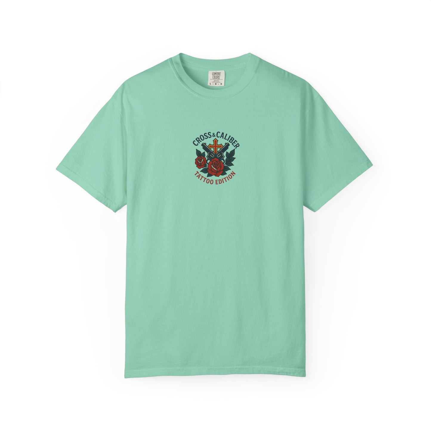 Cross & Caliber Tattoo Edition Unisex T-Shirt - Vintage Style Graphic Tee