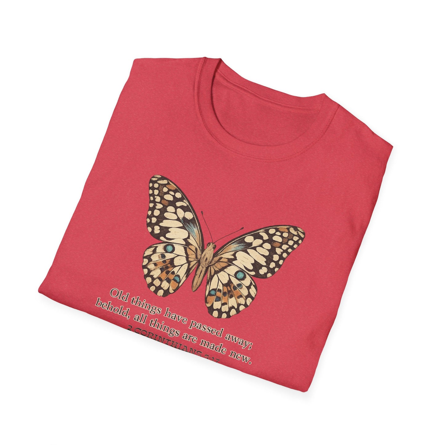 Butterfly Quote T-Shirt — 'Old things have passed away' Inspirational Graphic Tee
