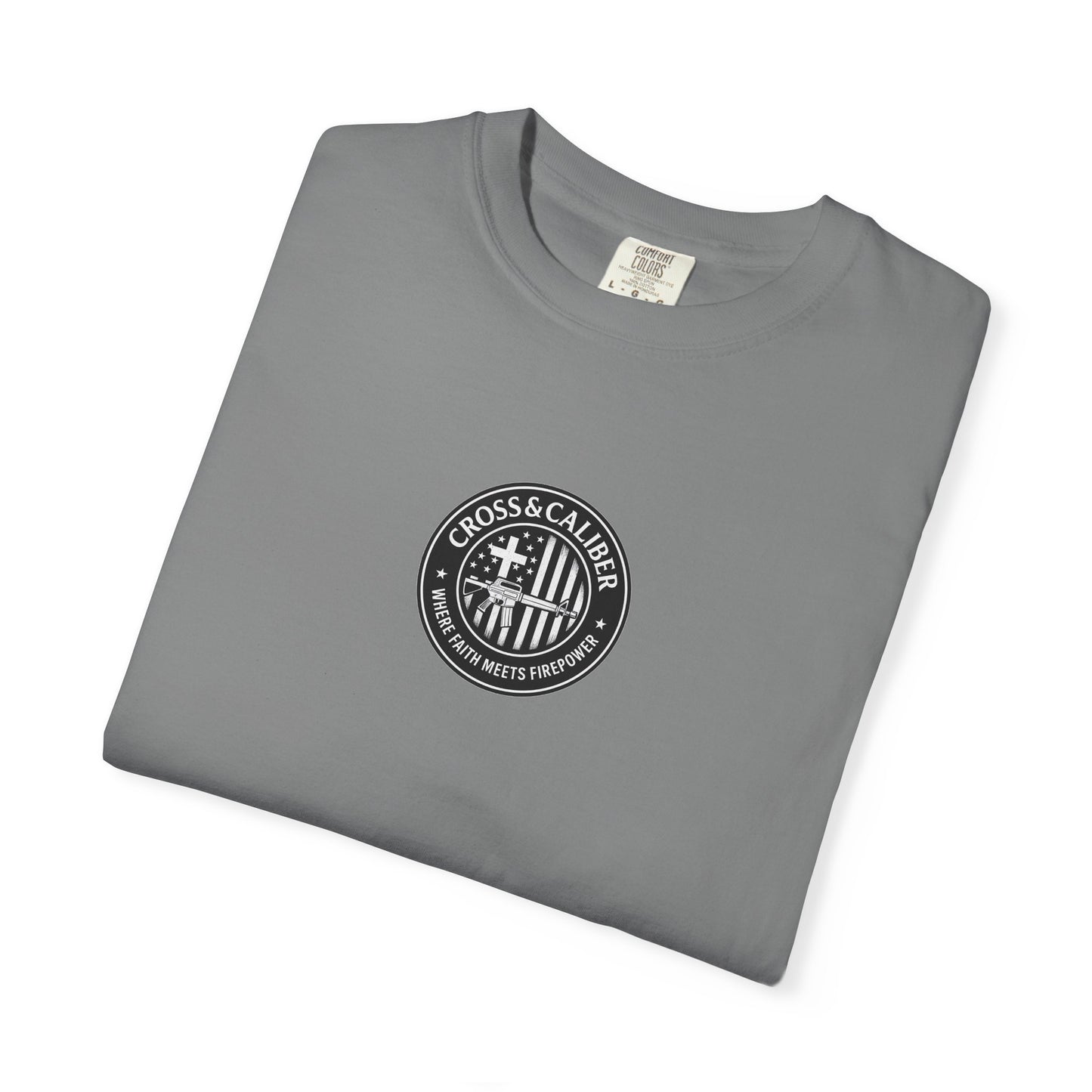 Motorcycle Enthusiast T-Shirt - Cross & Caliber Design with Inspirational Quote