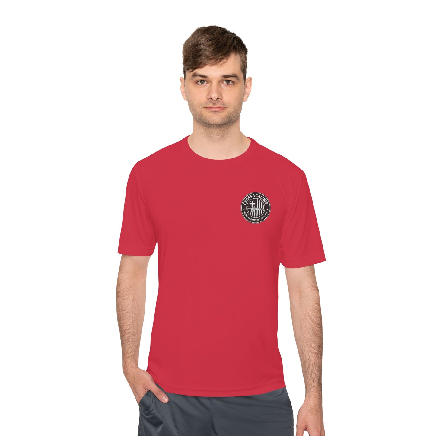Unisex Moisture Wicking Tee -Carpenter’s Union "Jesus Was a Carpenter" Graphic Tee for Comfort and Style