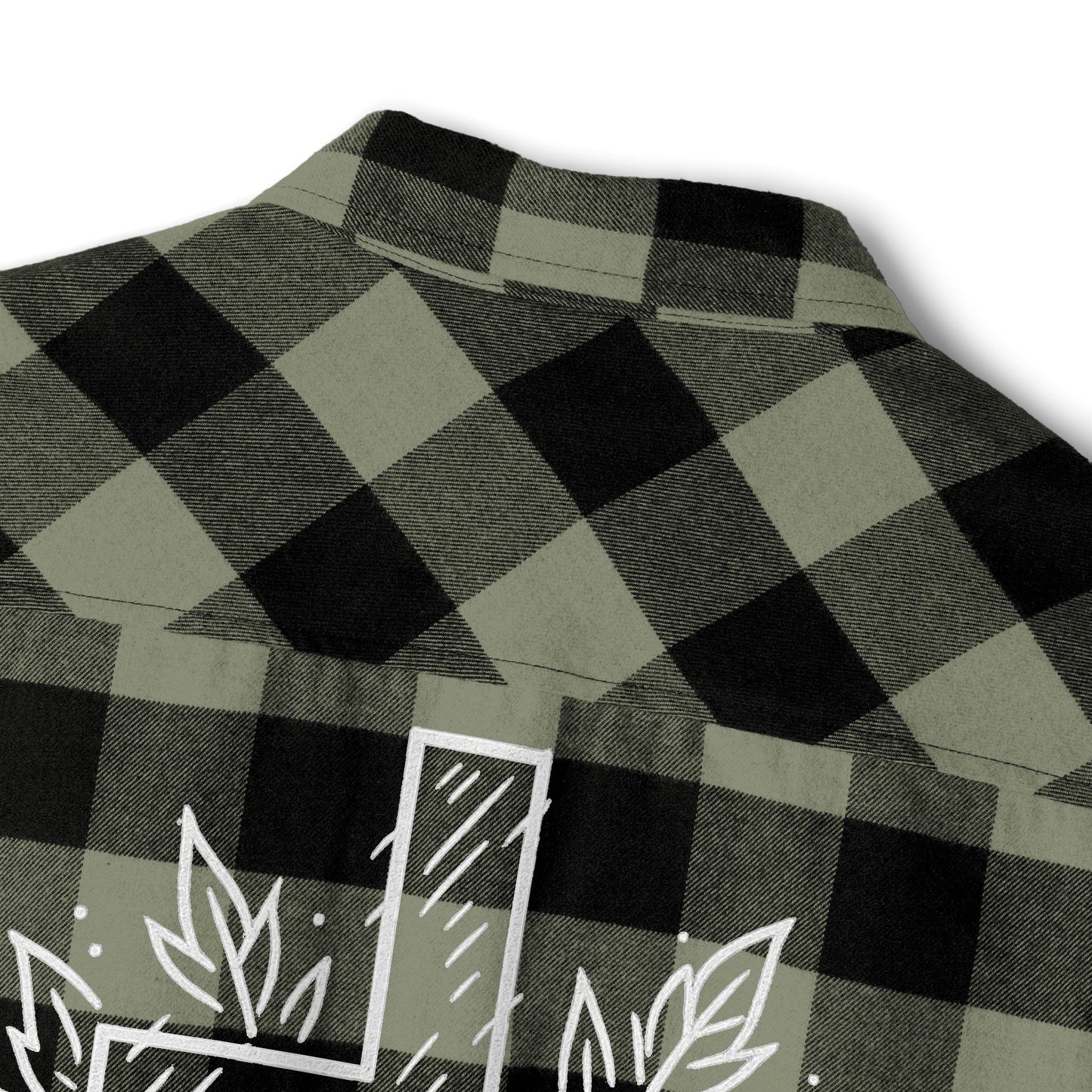 Unisex Flannel Shirt - Cross & Caliber Graphic, Cozy Casual Wear for Any Occasion