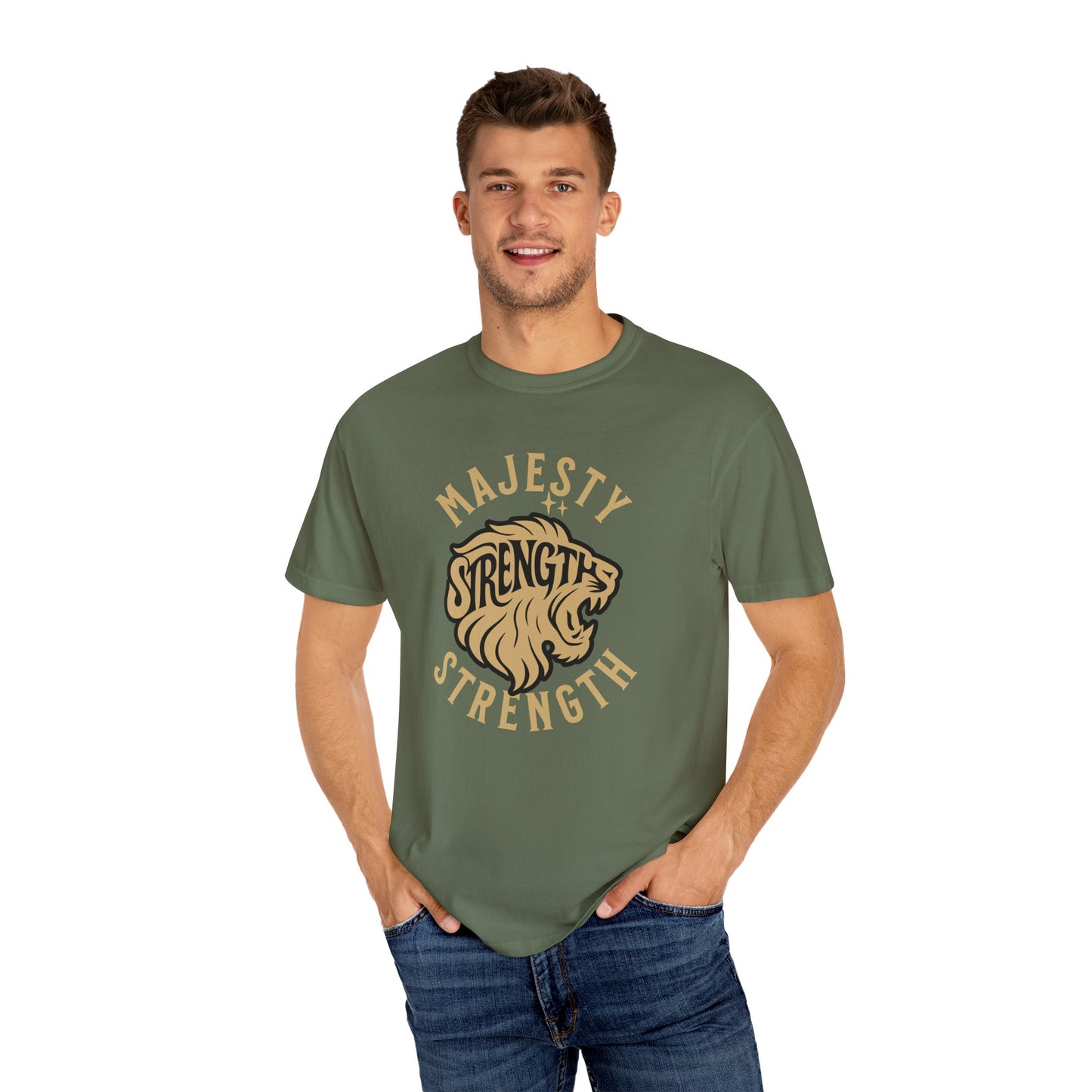 Strength & Majesty T-Shirt, Unisex Graphic Tee, Animal Lover Gift, Strength Inspirational Shirt, Casual Wear, Gift for Him/Her