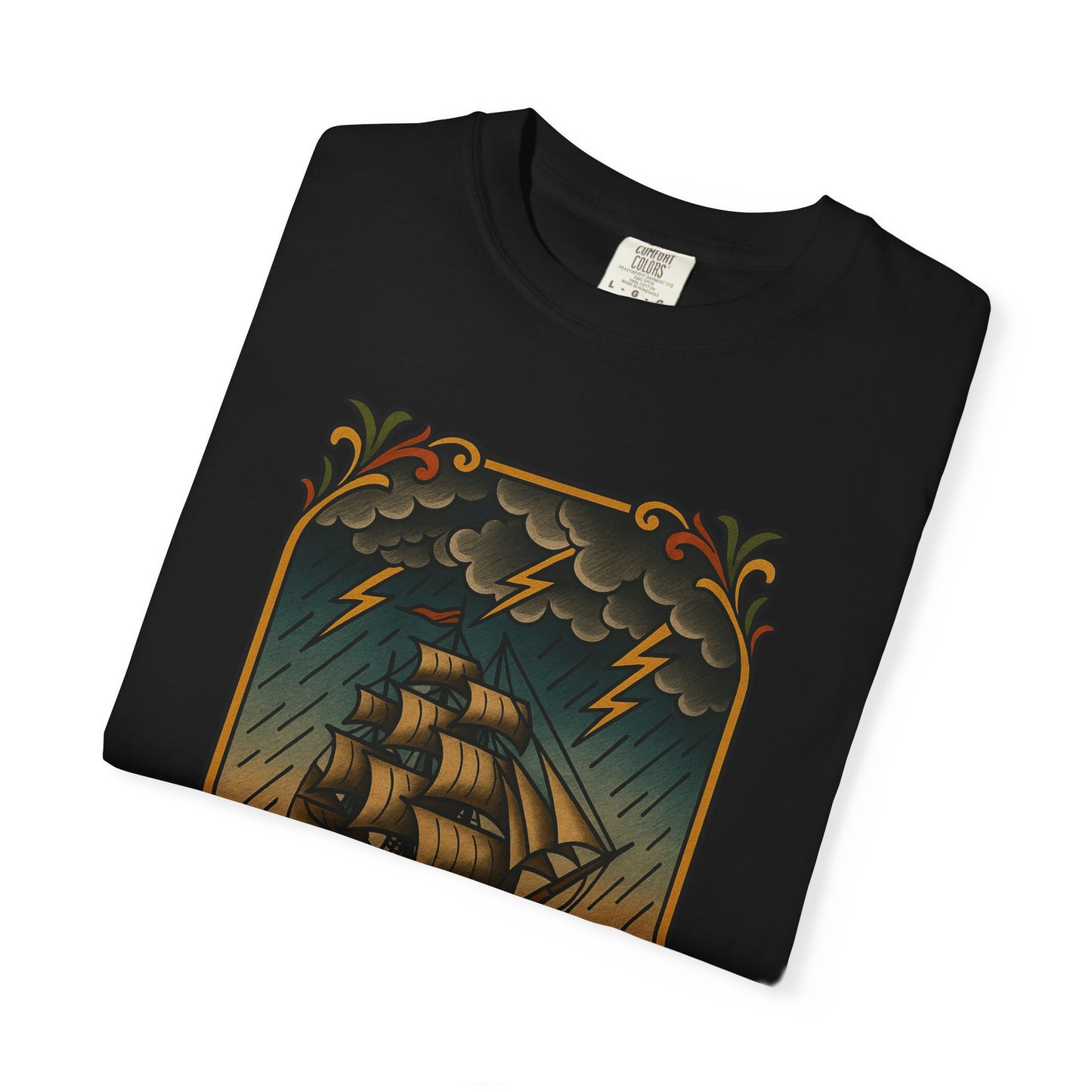 Nautical Tattoo T-Shirt - Cross & Caliber Design
