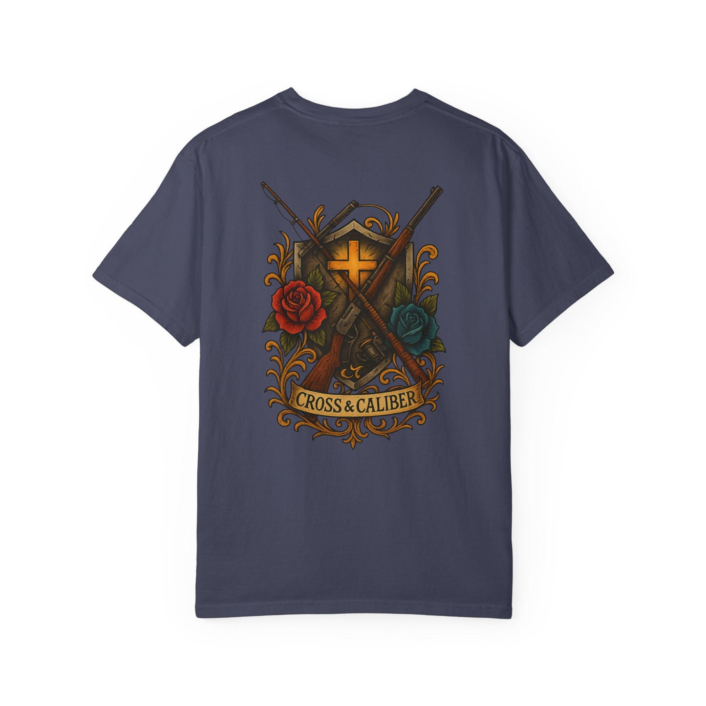 Cross & Caliber Tattoo Edition Unisex Garment-Dyed T-Shirt
