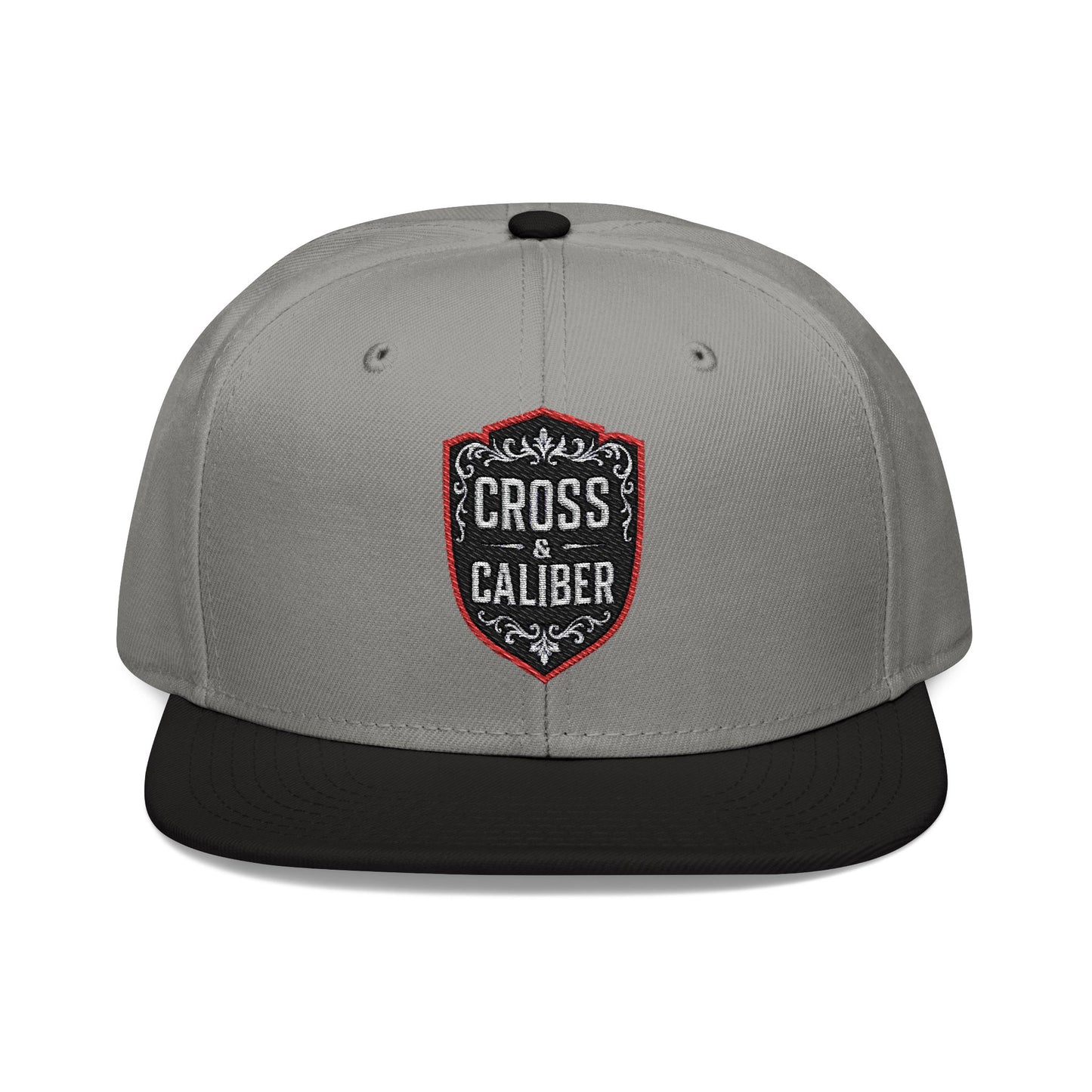Cross & Caliber Embroidered Snapback Hat - Stylish Casual Cap for Everyday Use
