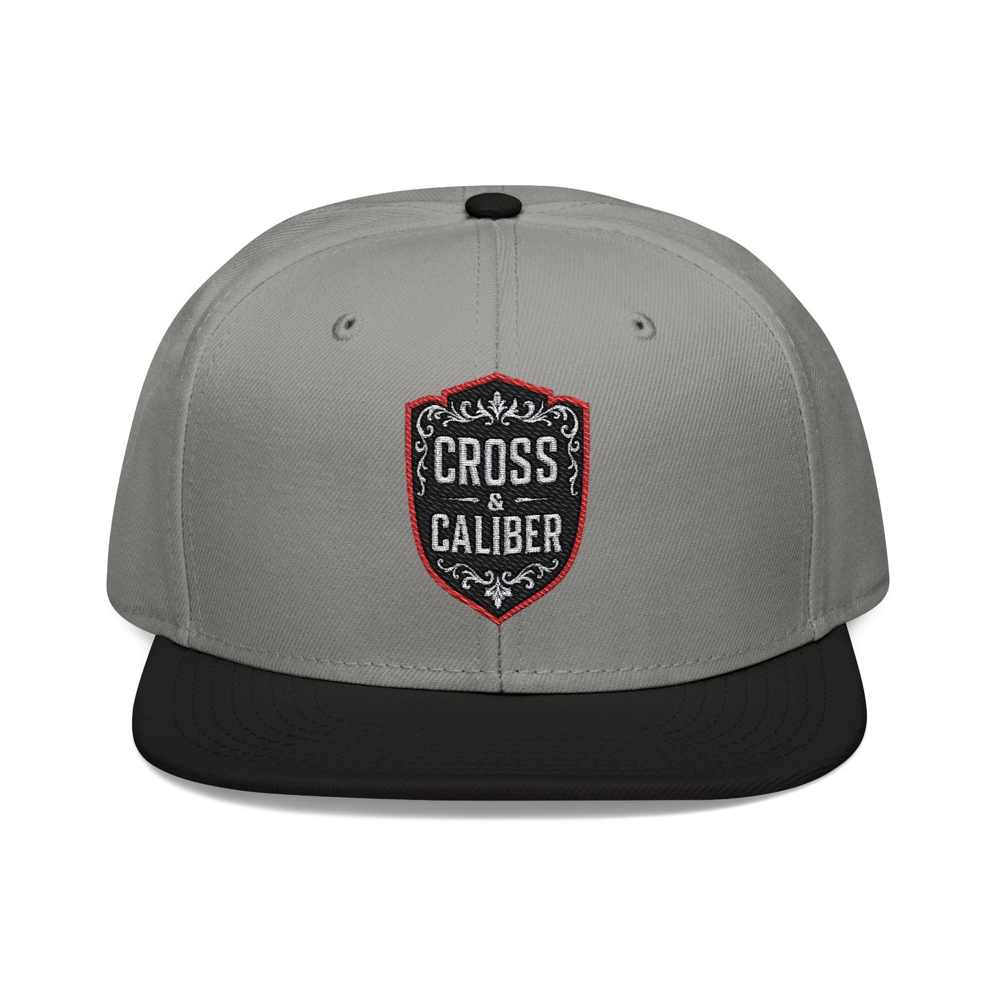 Cross & Caliber Embroidered Snapback Hat - Stylish Casual Cap for Everyday Use