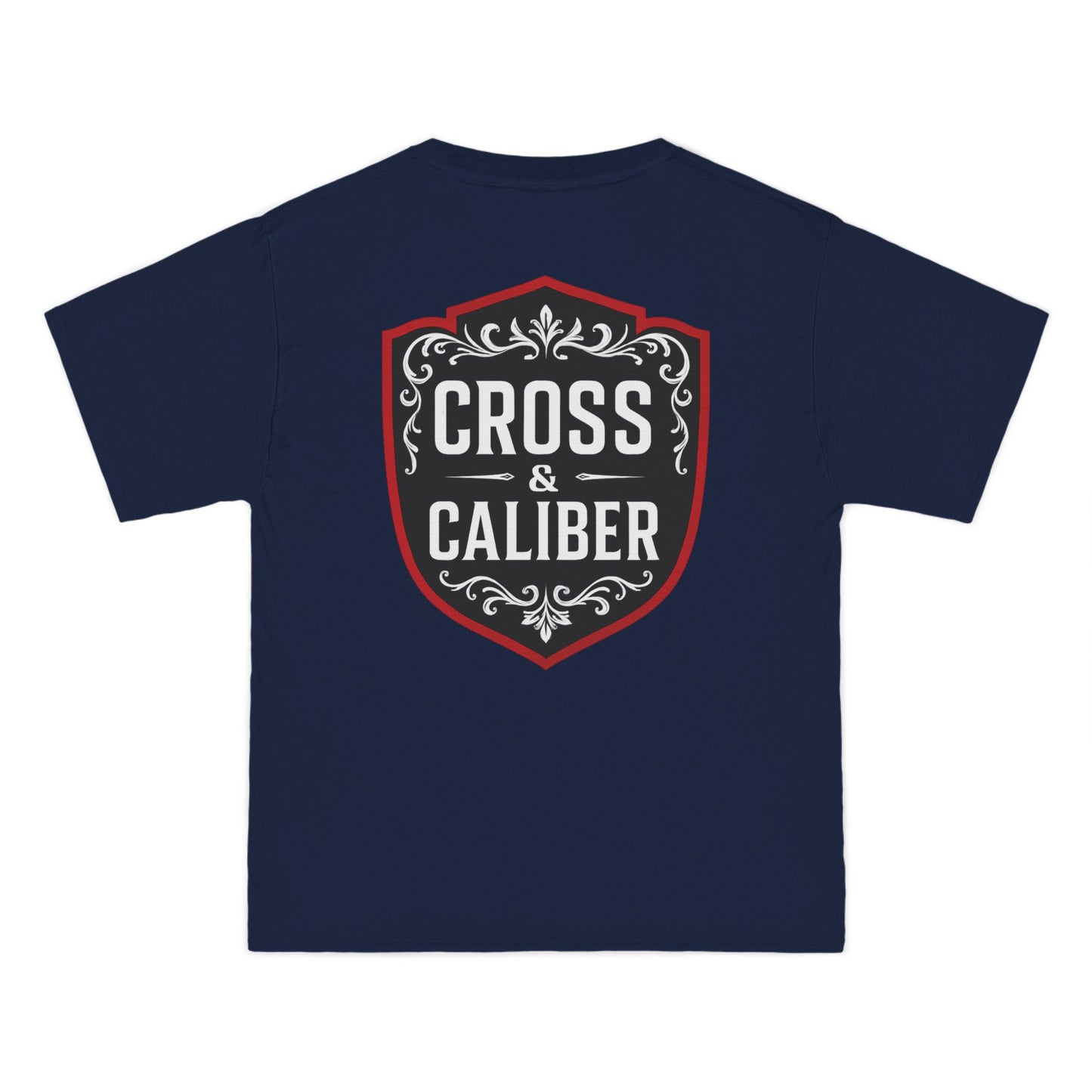 Cross & Caliber Shield Graphic T-Shirt for Casual Style