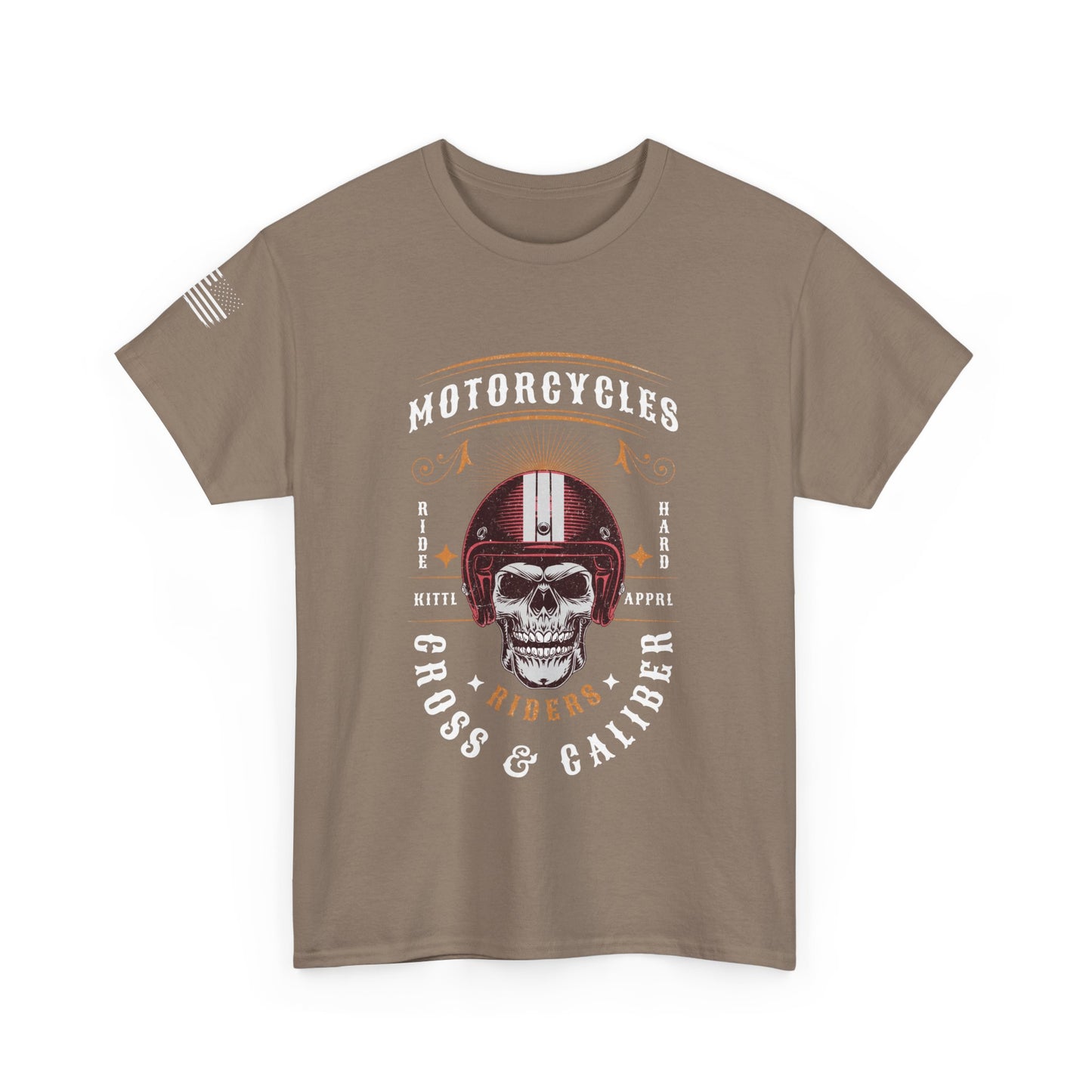Motorcycle Skull Tee, Unisex Heavy Cotton Tee, Biker Apparel, Halloween Costume, Gift for Riders, Motorcycle Enthusiasts, Casual Wear