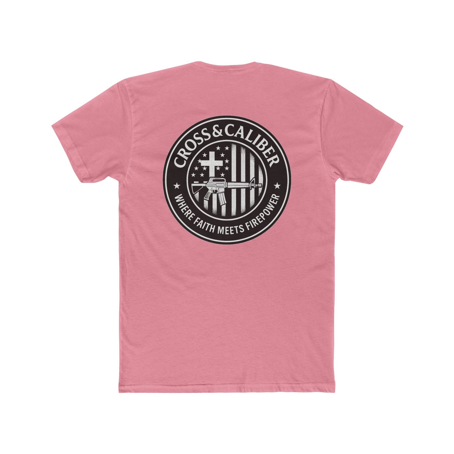 Faith Meets Firepower Tee - Unisex Cotton Crew