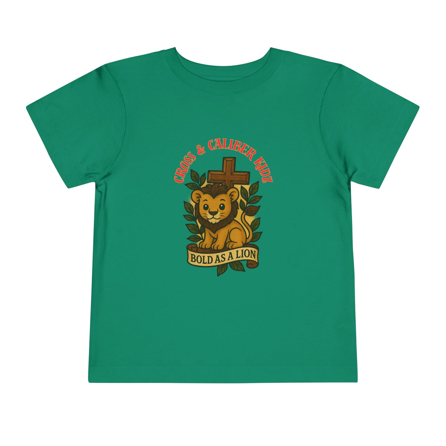 Bold as a Lion Toddler Tee - Cute Christian Graphic Shirt for Kids