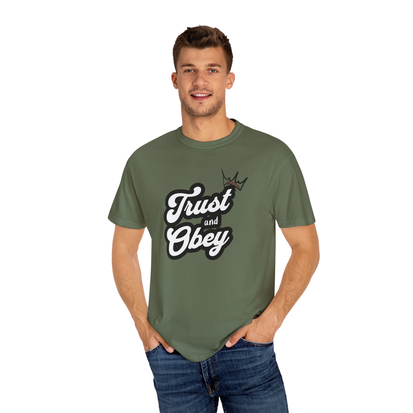 Unisex Vintage-Inspired Graphic T-Shirt - Trust and Obey, Casual Wear, Street Style, Gift for Him/Her, Unique Graphic Tee