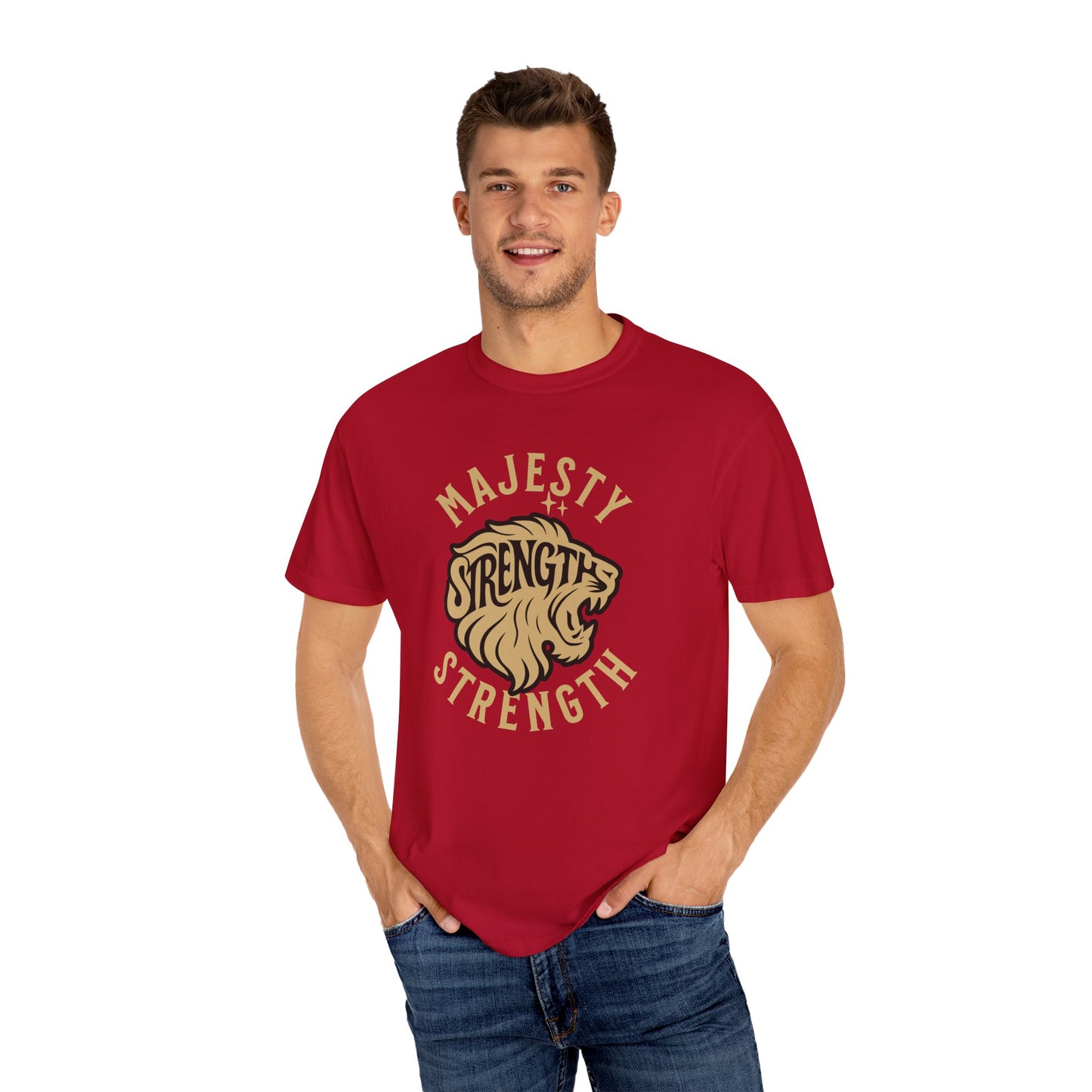 Strength & Majesty T-Shirt, Unisex Graphic Tee, Animal Lover Gift, Strength Inspirational Shirt, Casual Wear, Gift for Him/Her