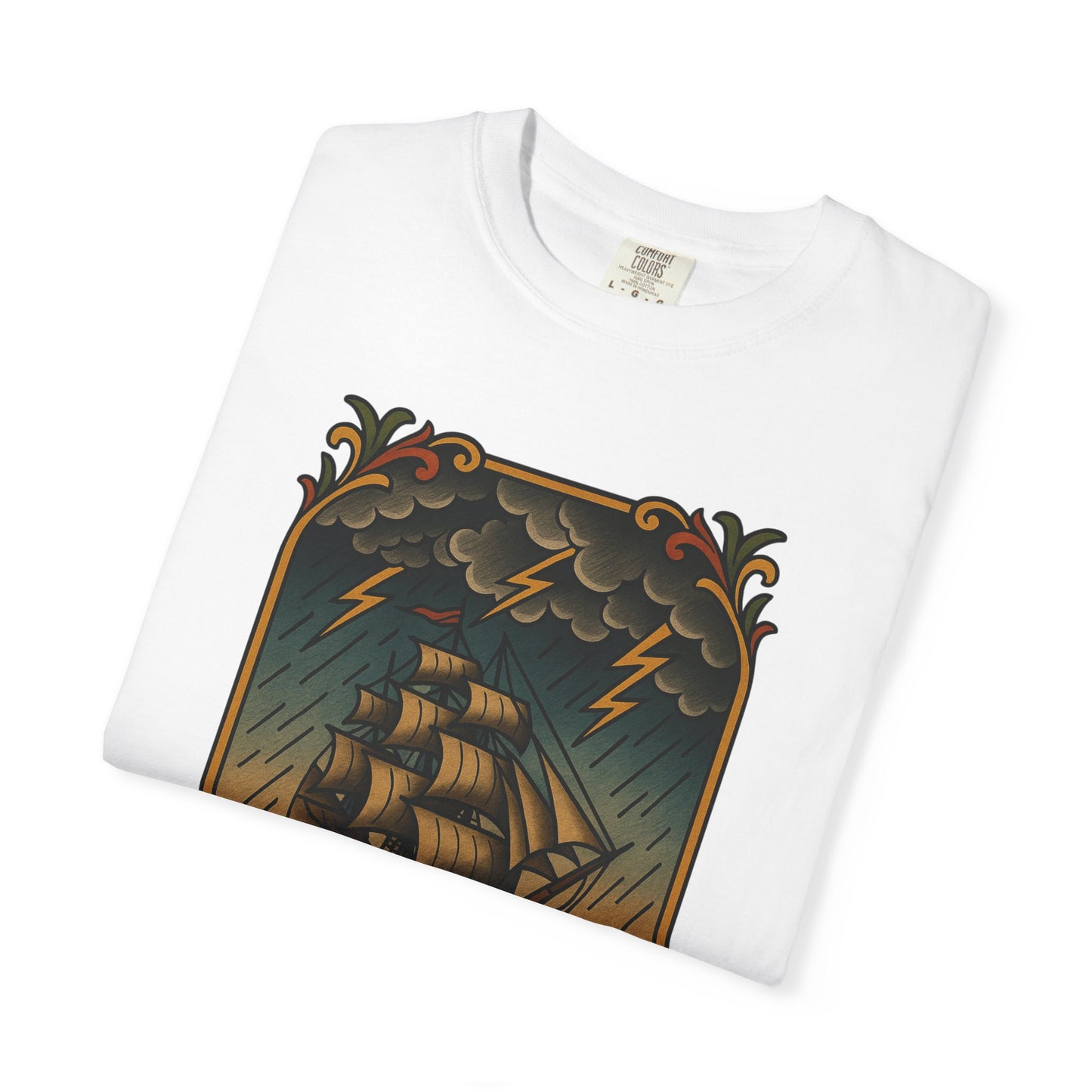 Nautical Tattoo T-Shirt - Cross & Caliber Design