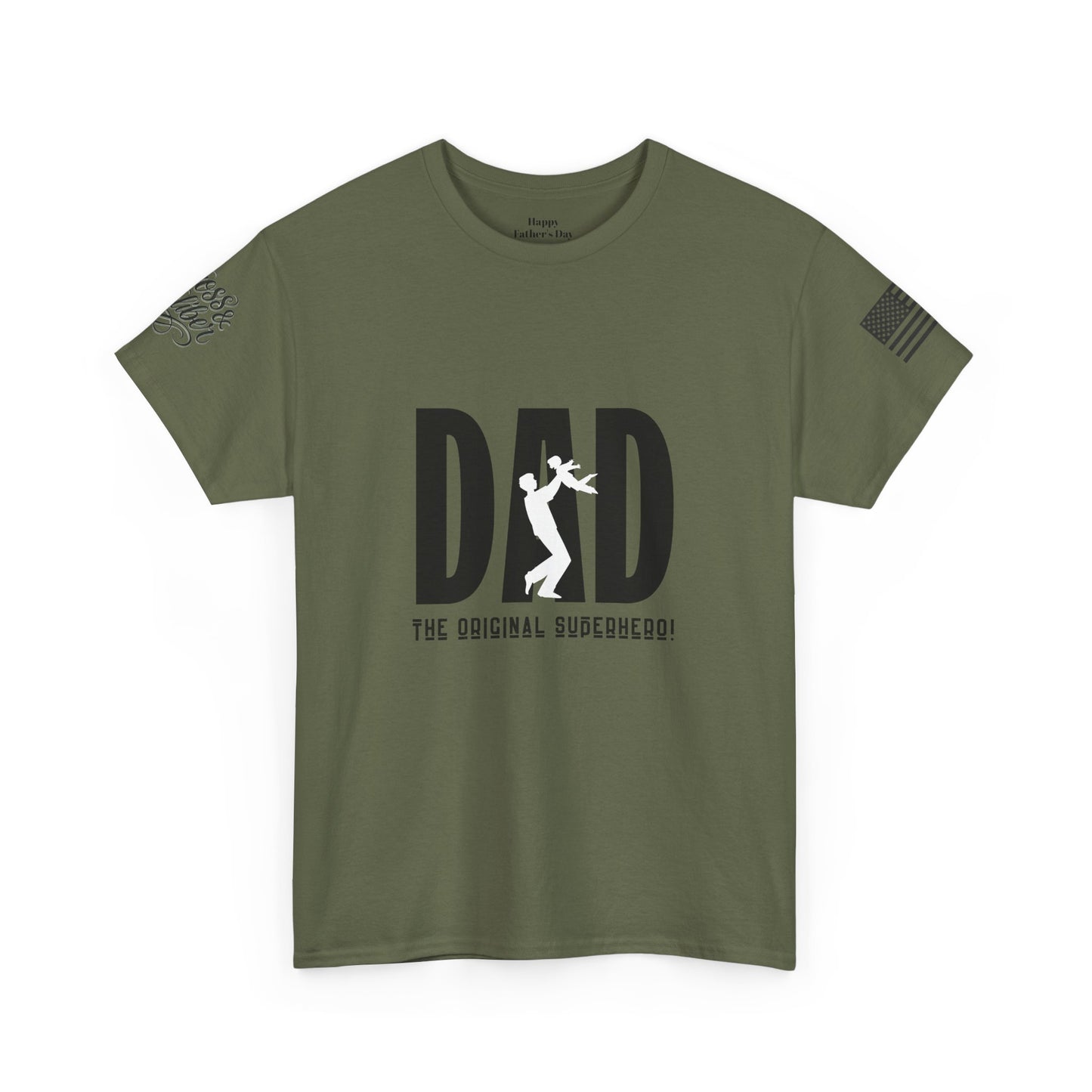 Dad Humor Unisex Heavy Cotton Tee - Funny Dad Shirt, Gift for Father's Day, Casual Comedy Tee, Patriotic Apparel, Birthday Gift
