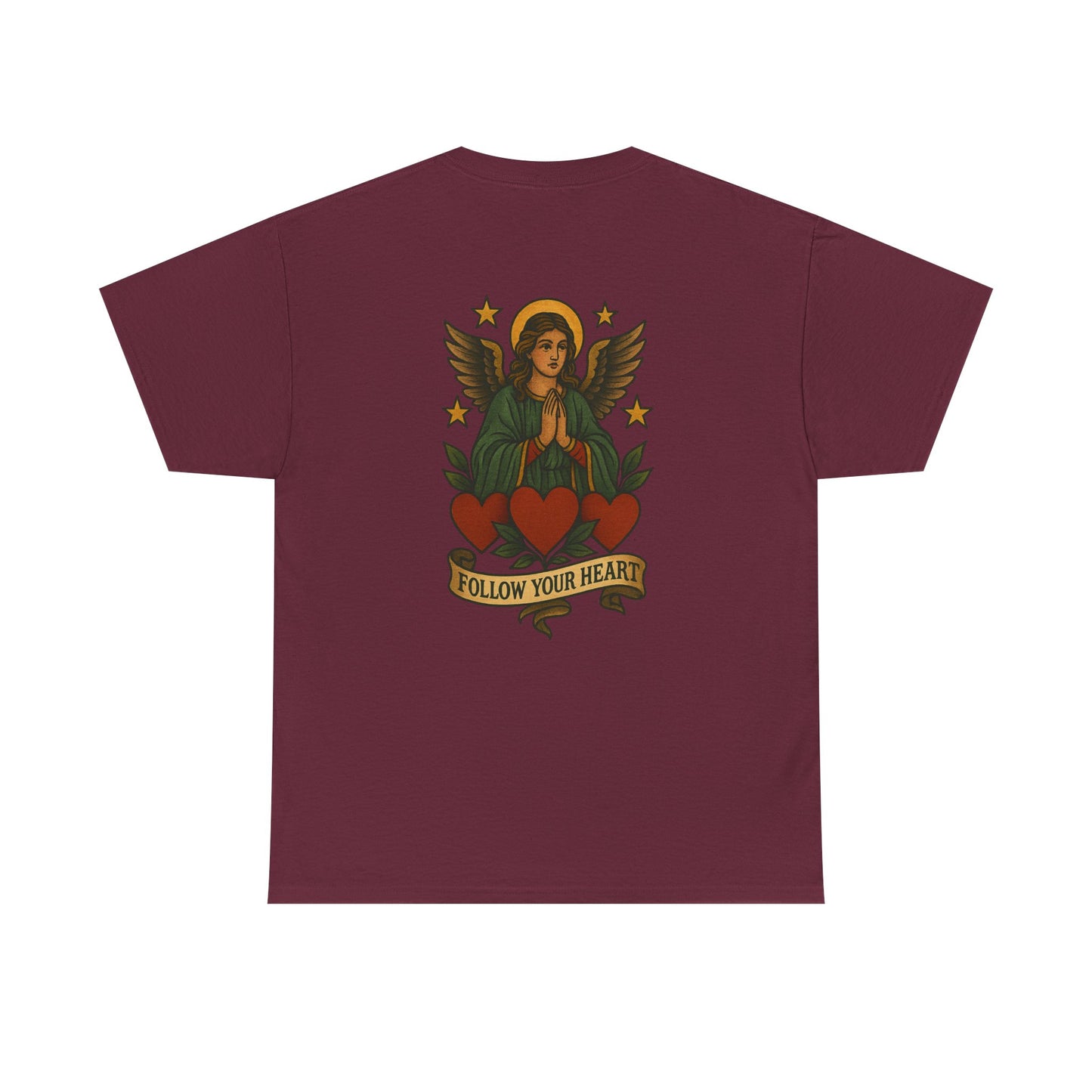 Follow Your Heart Unisex Heavy Cotton Tee - Inspirational Graphic Shirt