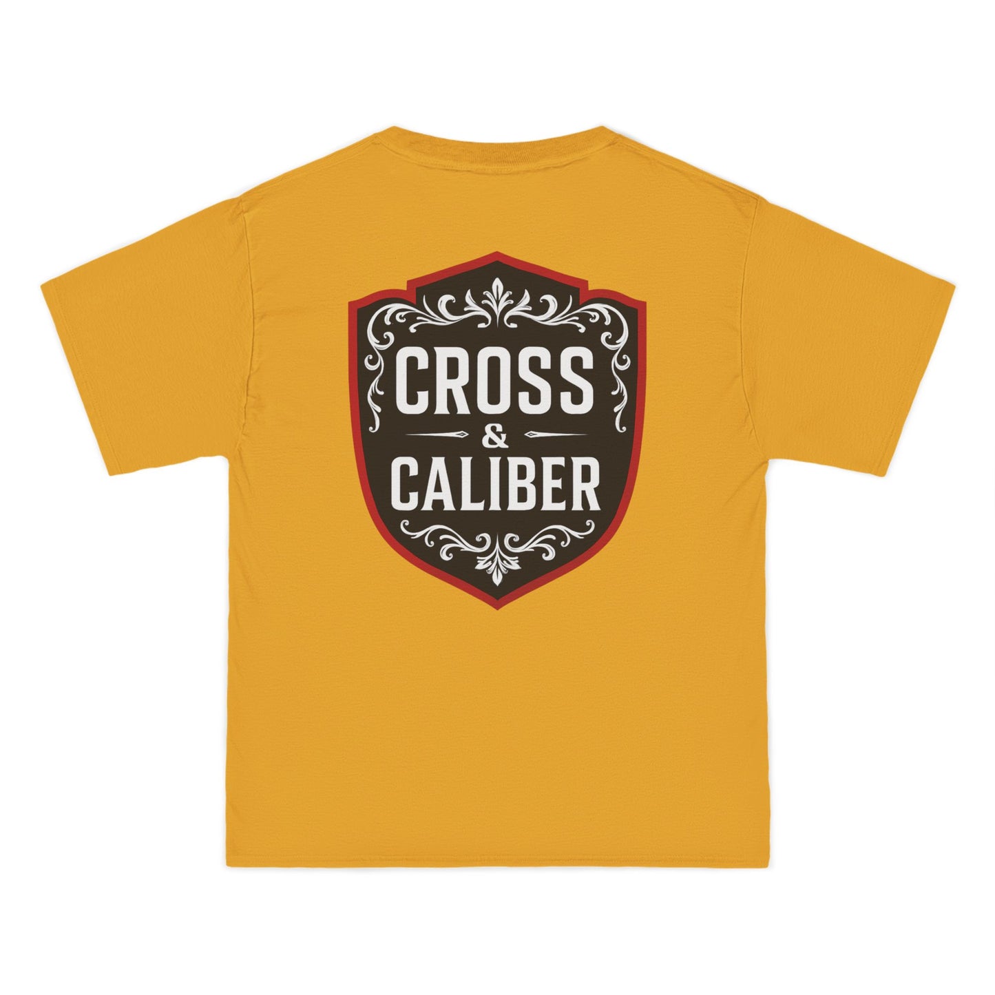 Cross & Caliber Shield Graphic T-Shirt for Casual Style