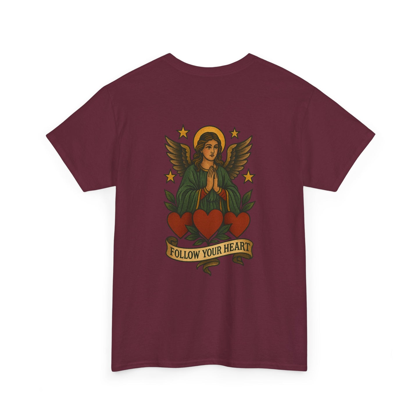 Follow Your Heart Unisex Heavy Cotton Tee - Inspirational Graphic Shirt