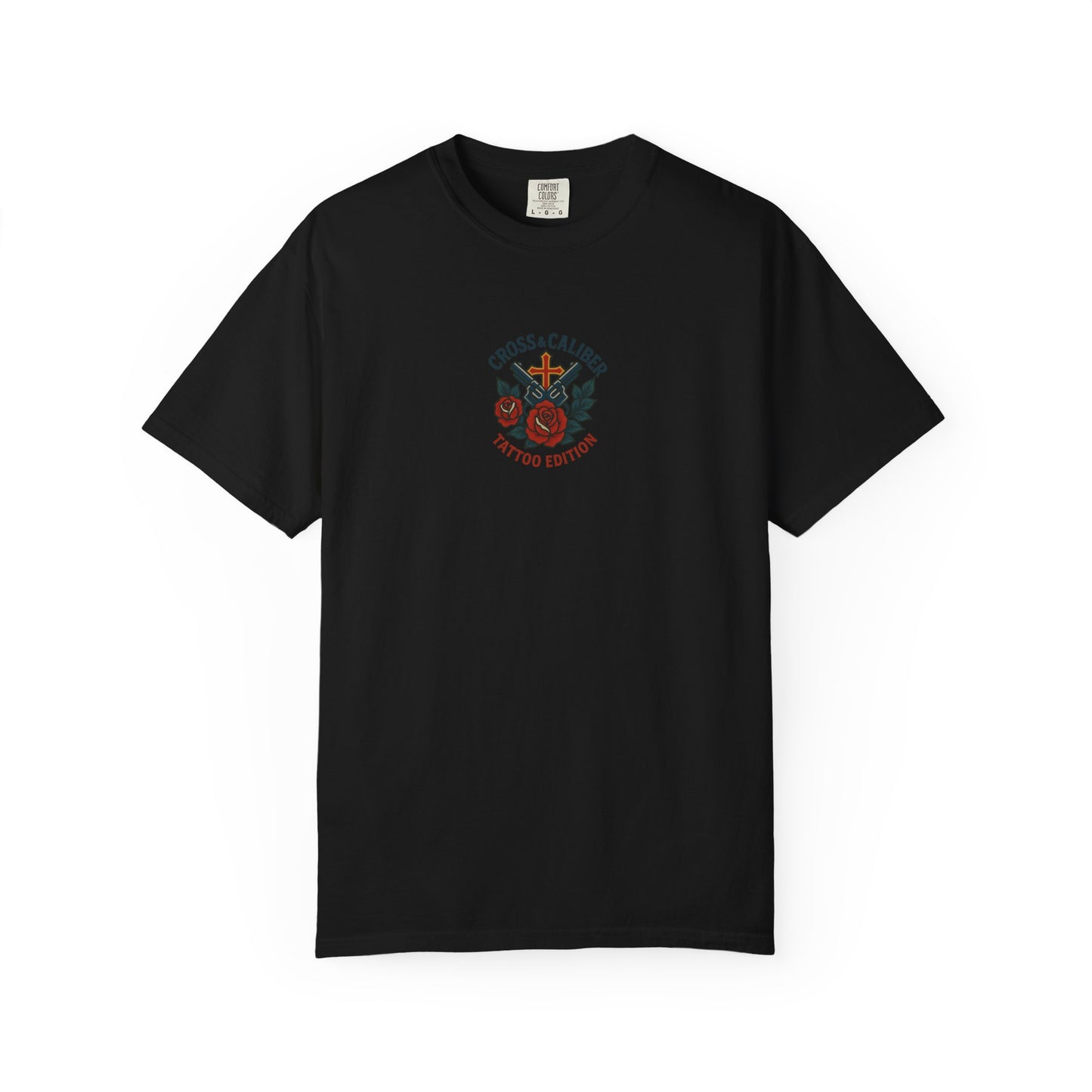Cross & Caliber Tattoo Edition Unisex T-Shirt - Vintage Style Graphic Tee
