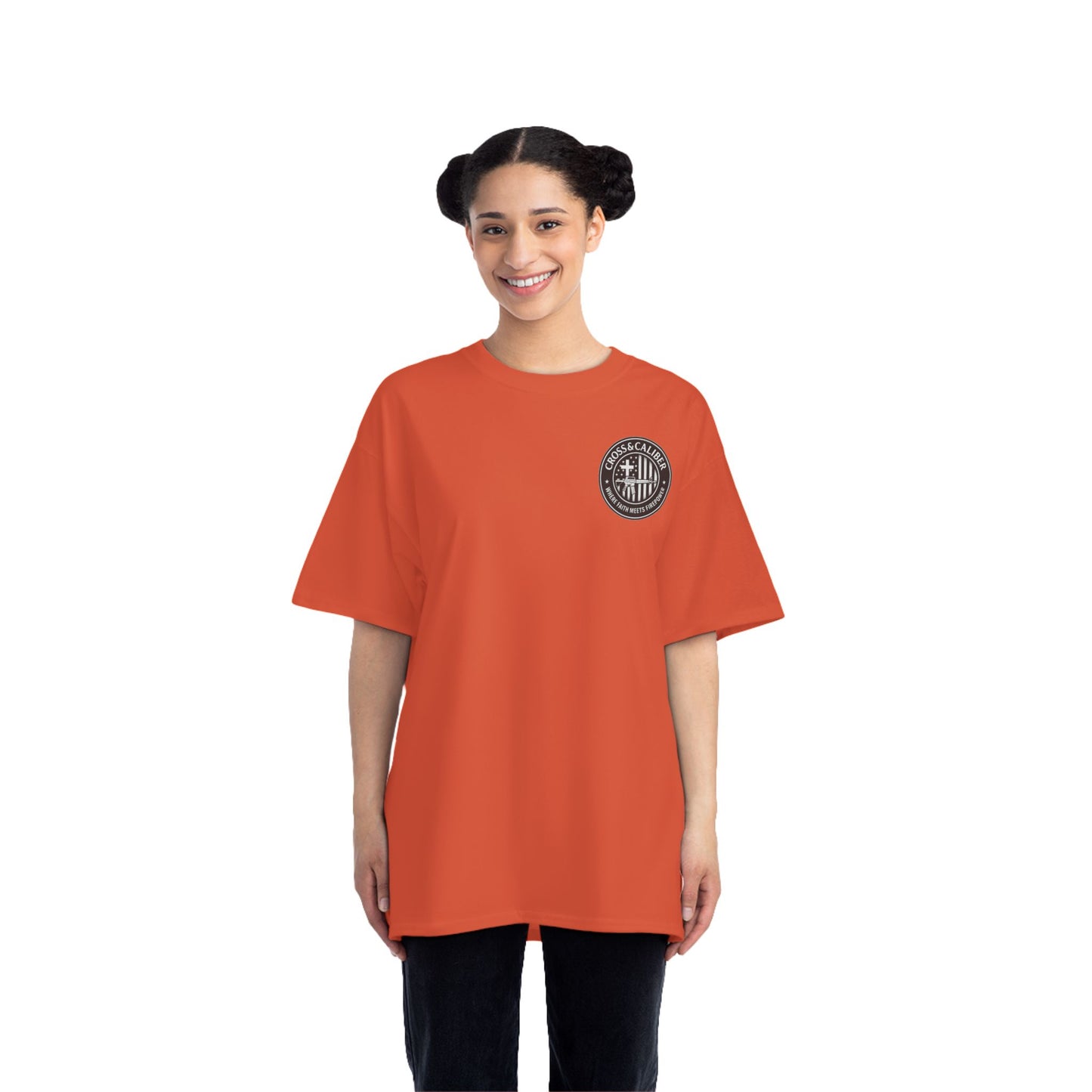Cross & Caliber Shield Graphic T-Shirt for Casual Style