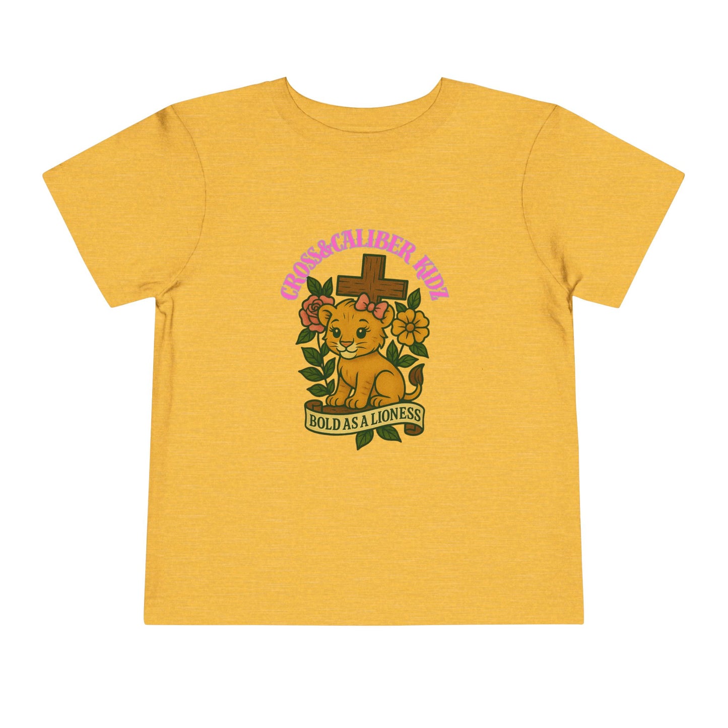 Toddler Short Sleeve Tee - Bold as a Lioness Design
