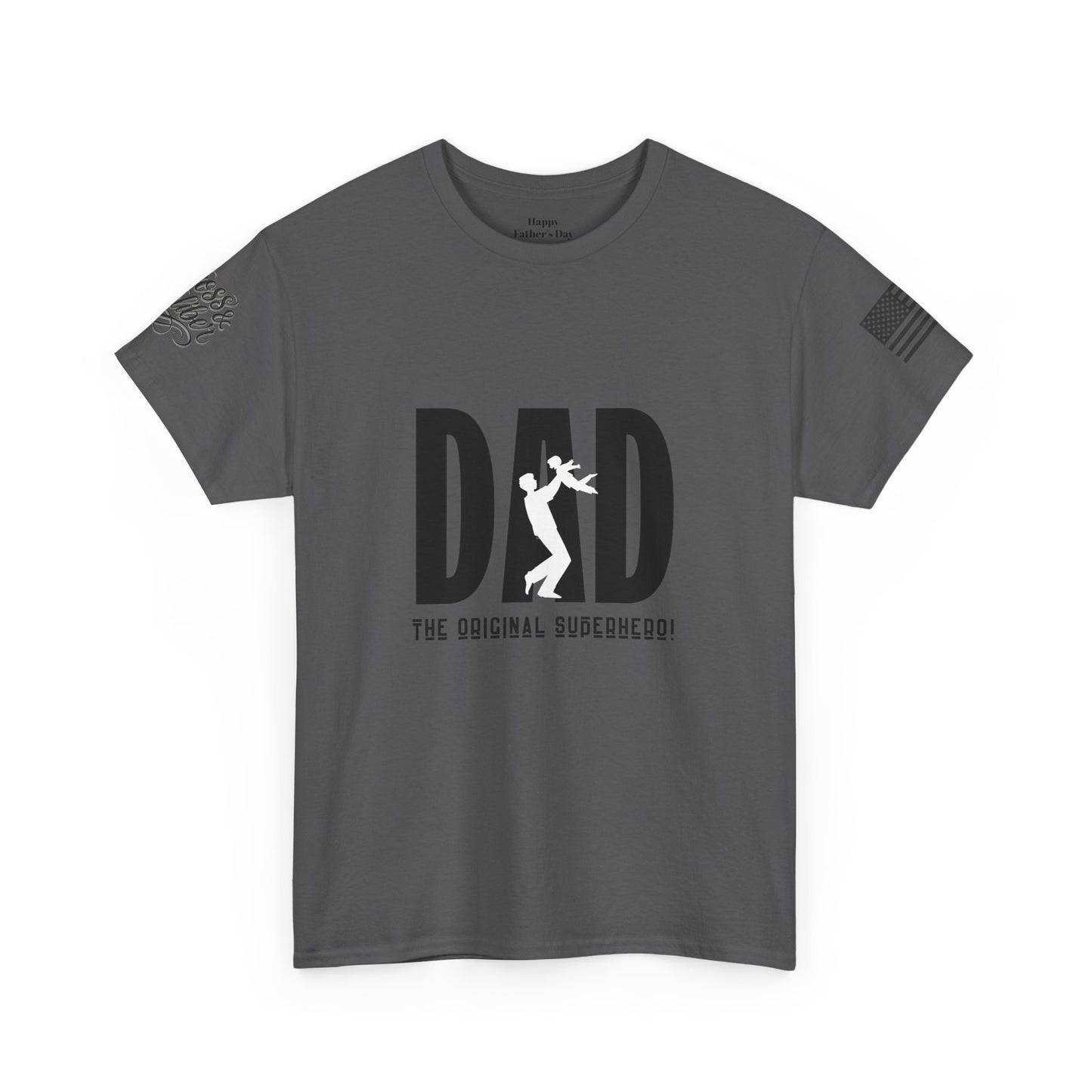 Dad Humor Unisex Heavy Cotton Tee - Funny Dad Shirt, Gift for Father's Day, Casual Comedy Tee, Patriotic Apparel, Birthday Gift