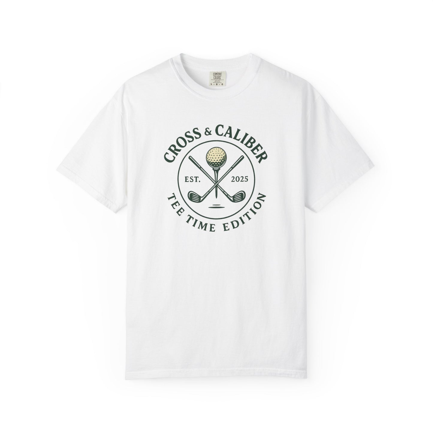 Golf-Themed Garment-Dyed T-Shirt, Tee Time Style Tee, Perfect Gift for Golf Lovers, Casual Wear, Unisex Golf Apparel