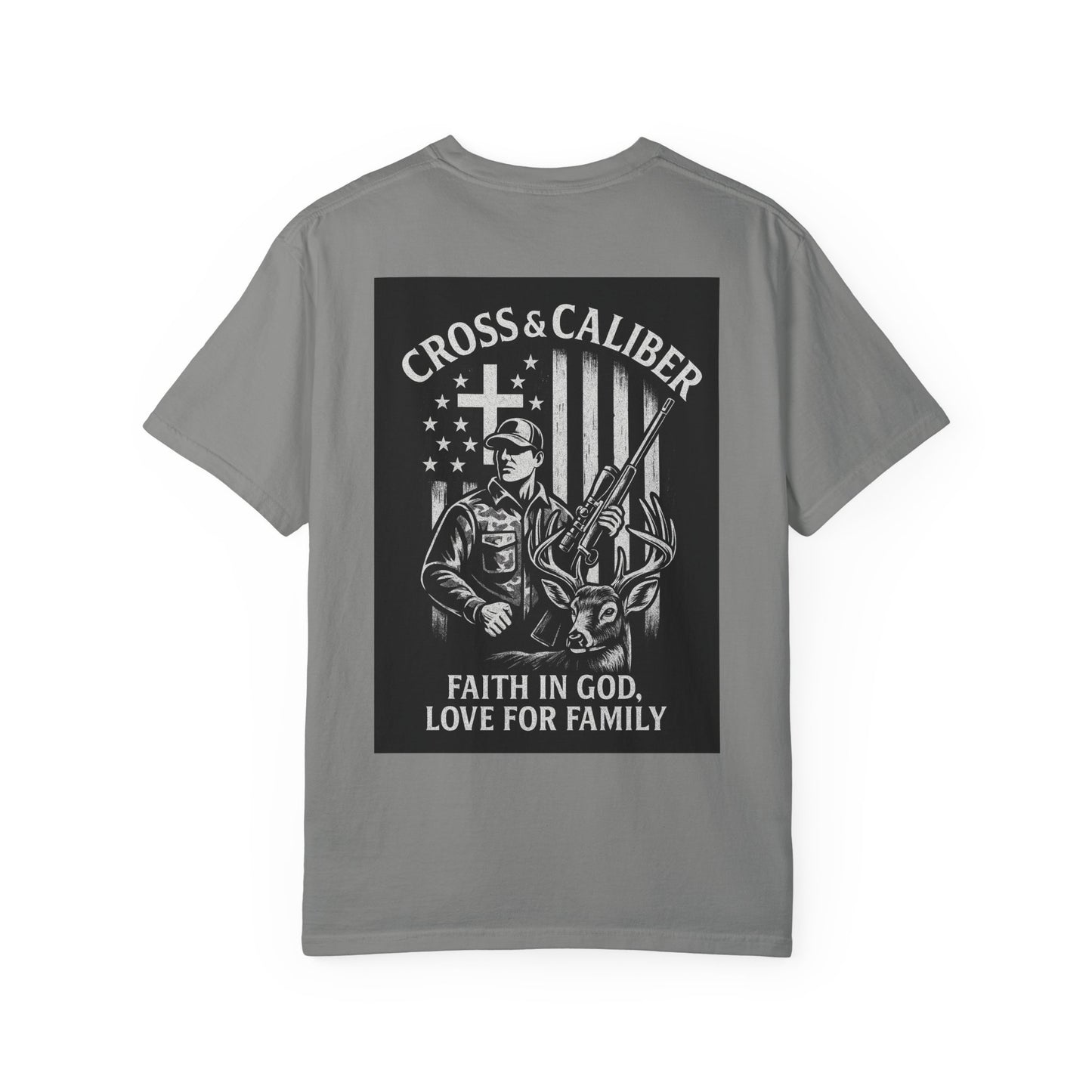 Faith-Focused Unisex Garment-Dyed T-shirt - Cross & Caliber Design
