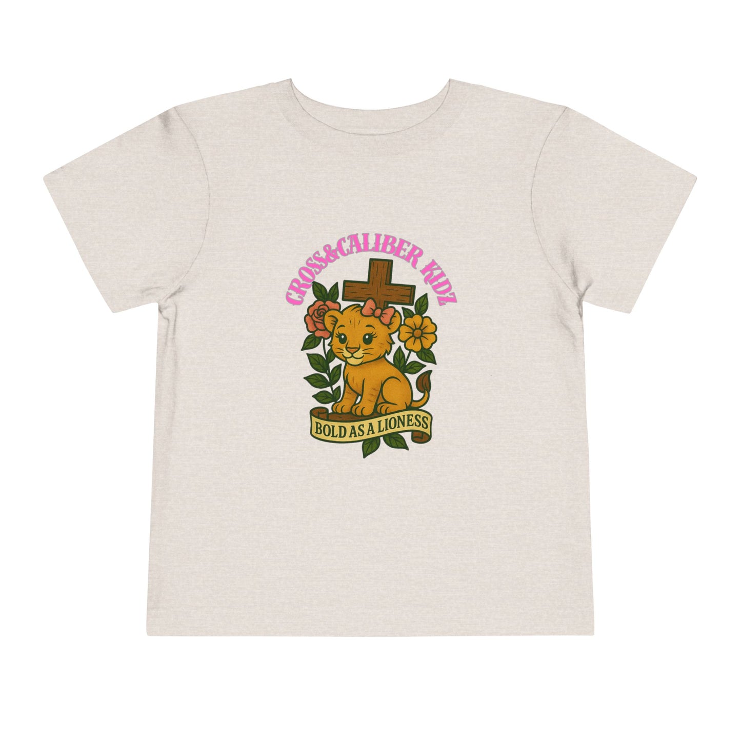 Toddler Short Sleeve Tee - Bold as a Lioness Design