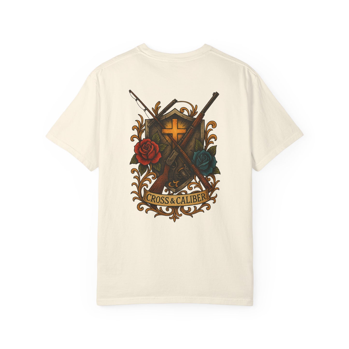 Cross & Caliber Tattoo Edition Unisex Garment-Dyed T-Shirt