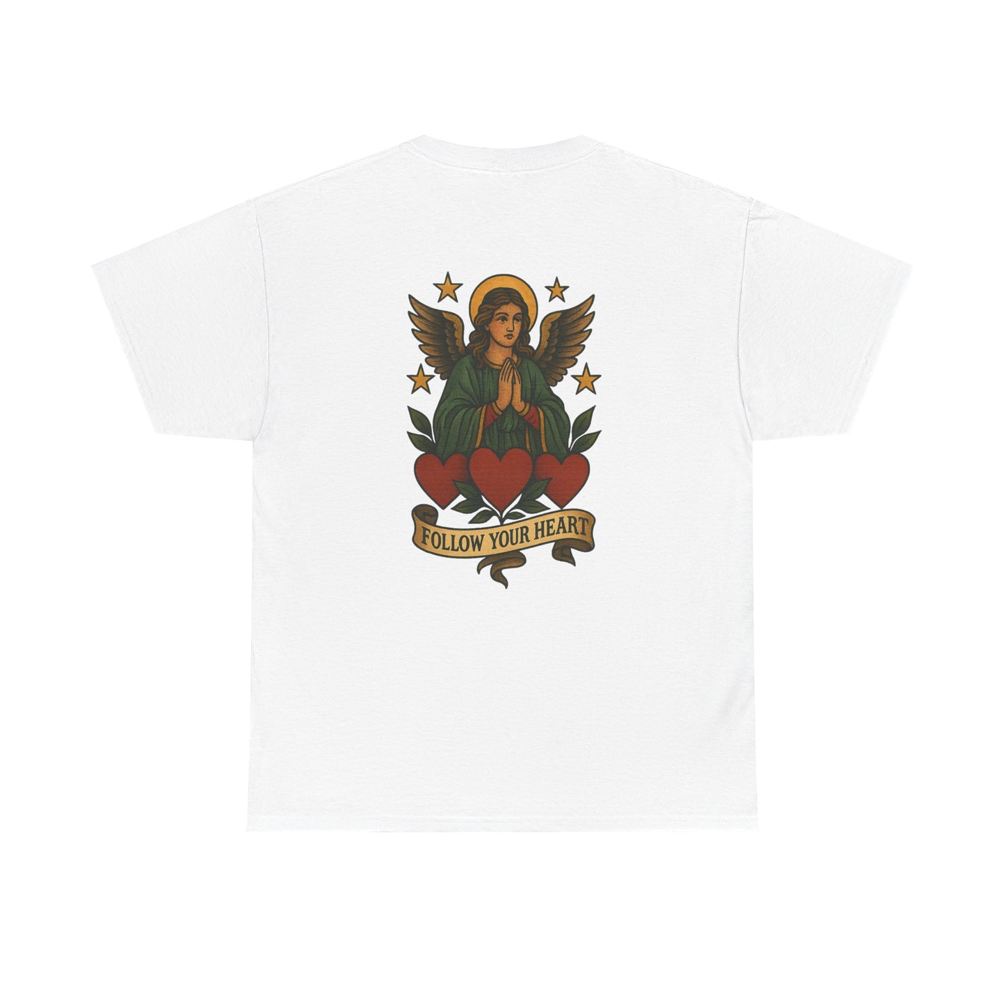 Follow Your Heart Unisex Heavy Cotton Tee - Inspirational Graphic Shirt