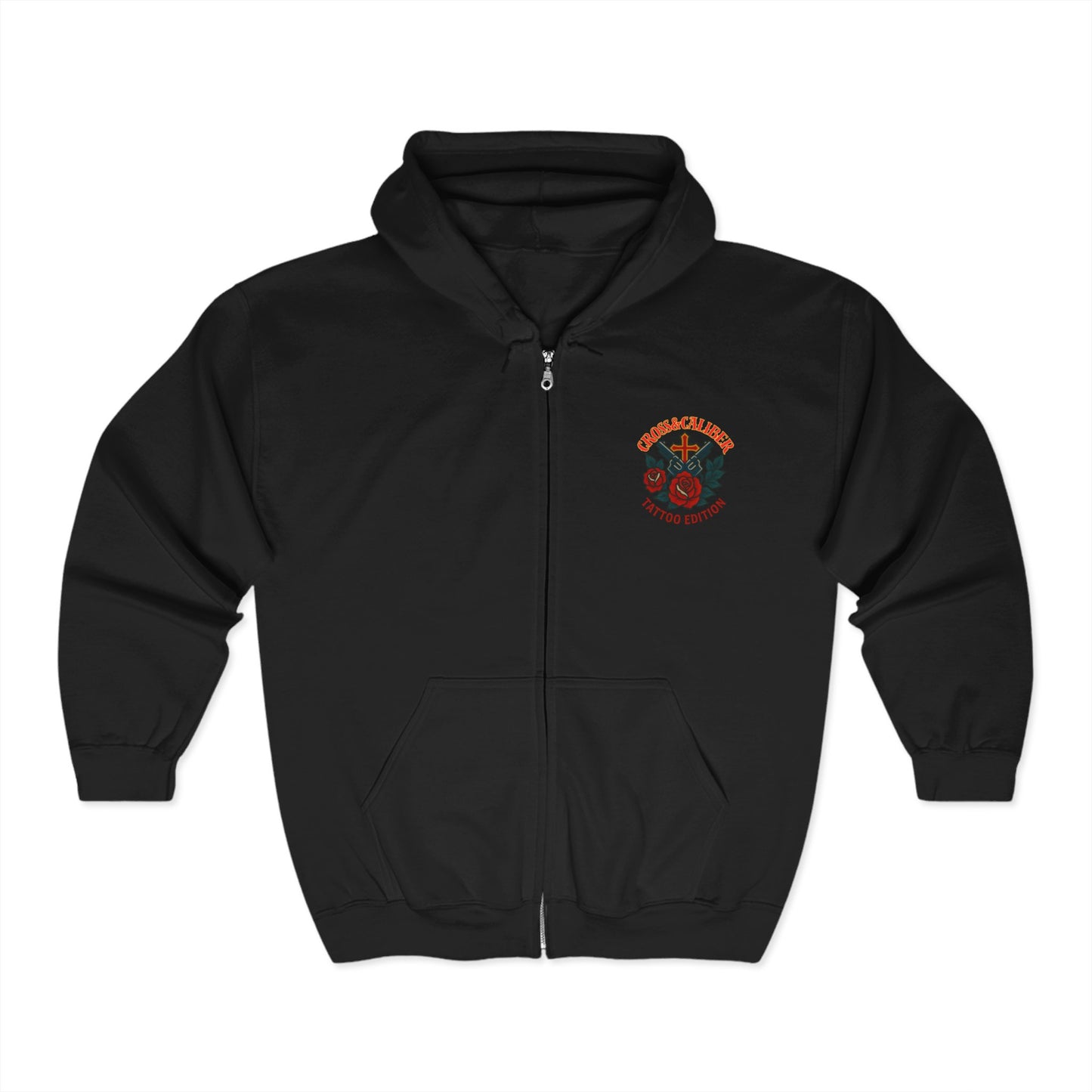 Unisex Heavy Blend™ Full Zip Hoodie - Vintage Eagle Design