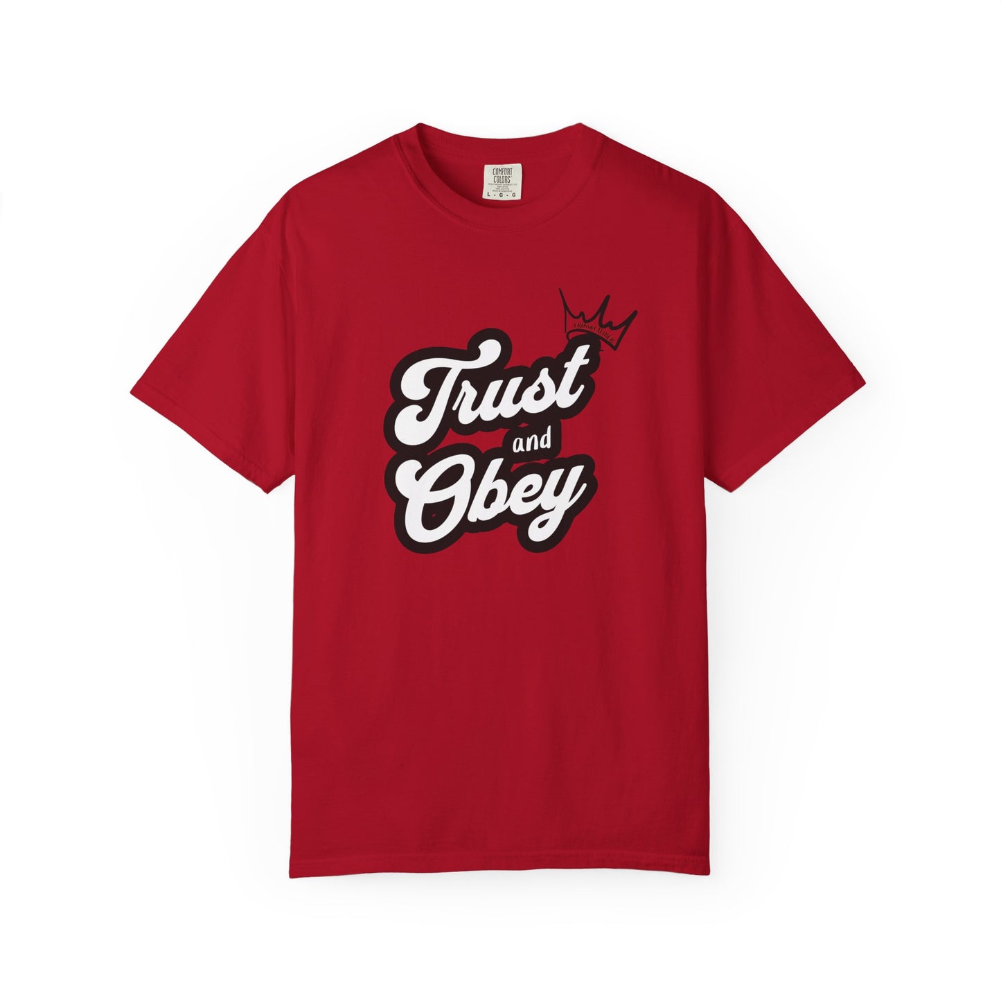 Unisex Vintage-Inspired Graphic T-Shirt - Trust and Obey, Casual Wear, Street Style, Gift for Him/Her, Unique Graphic Tee