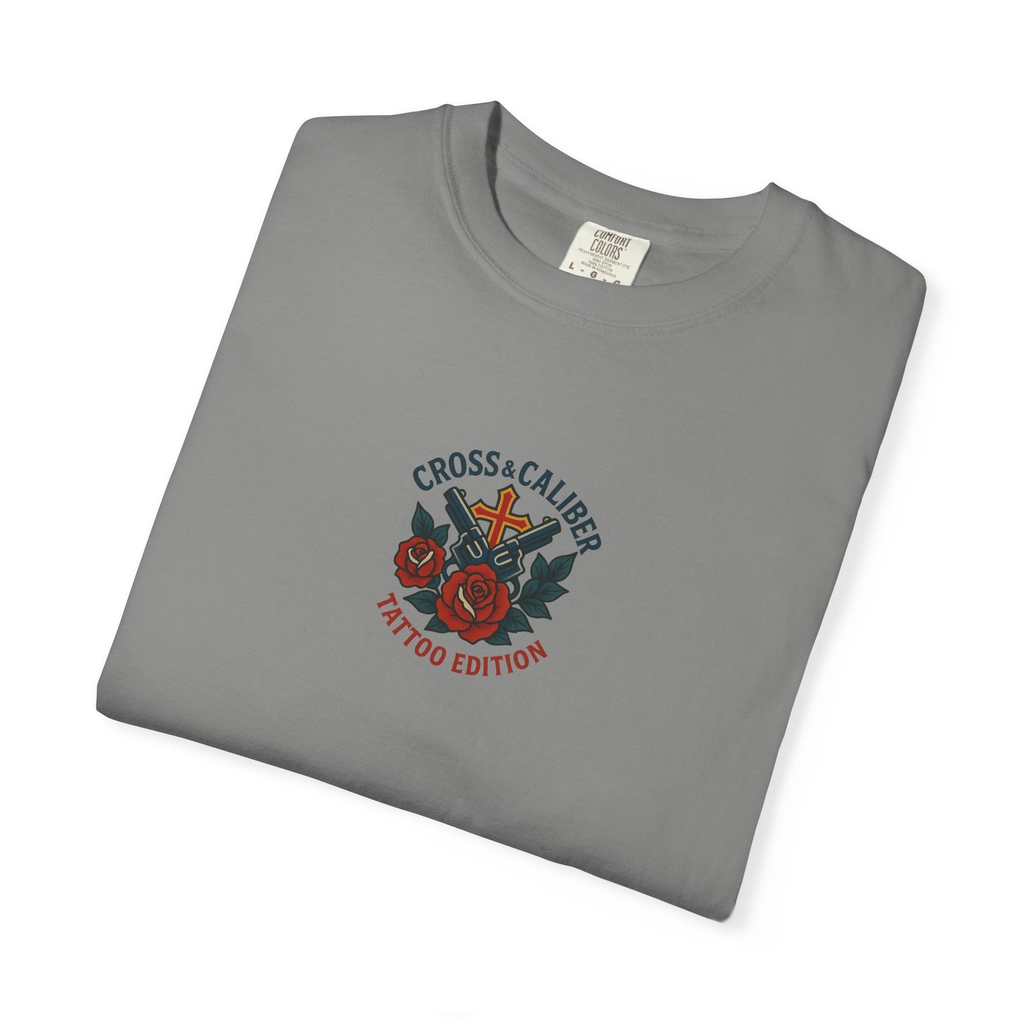 Cross & Caliber Tattoo Edition Unisex T-Shirt - Vintage Style Graphic Tee