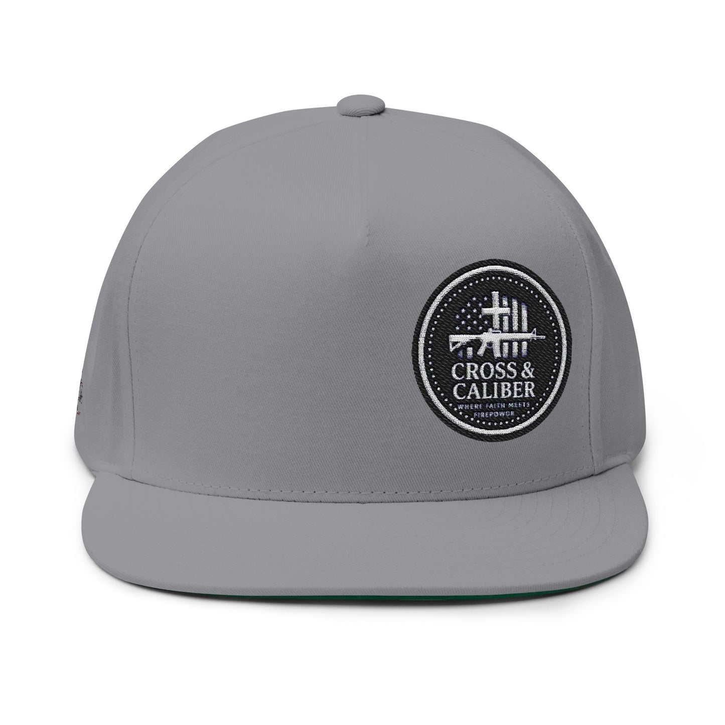 Cross & Caliber Embroidered Flat Bill Cap - Stylish Gear for Everyday Adventures