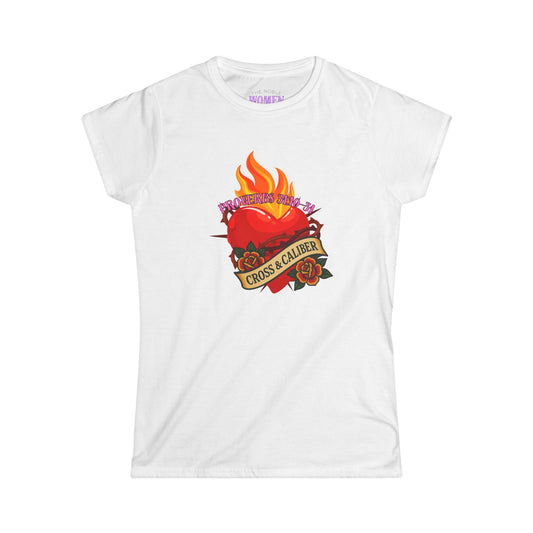 Fiery Heart Women's Softstyle Tee - Celebrate Love & Passion