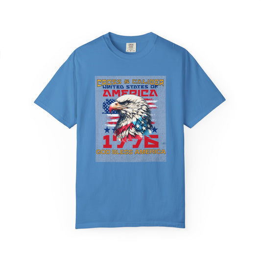 Patriotic Eagle T-Shirt, God Bless America Tee, Unisex Graphic Shirt, 4th of July Apparel, American Flag Clothing