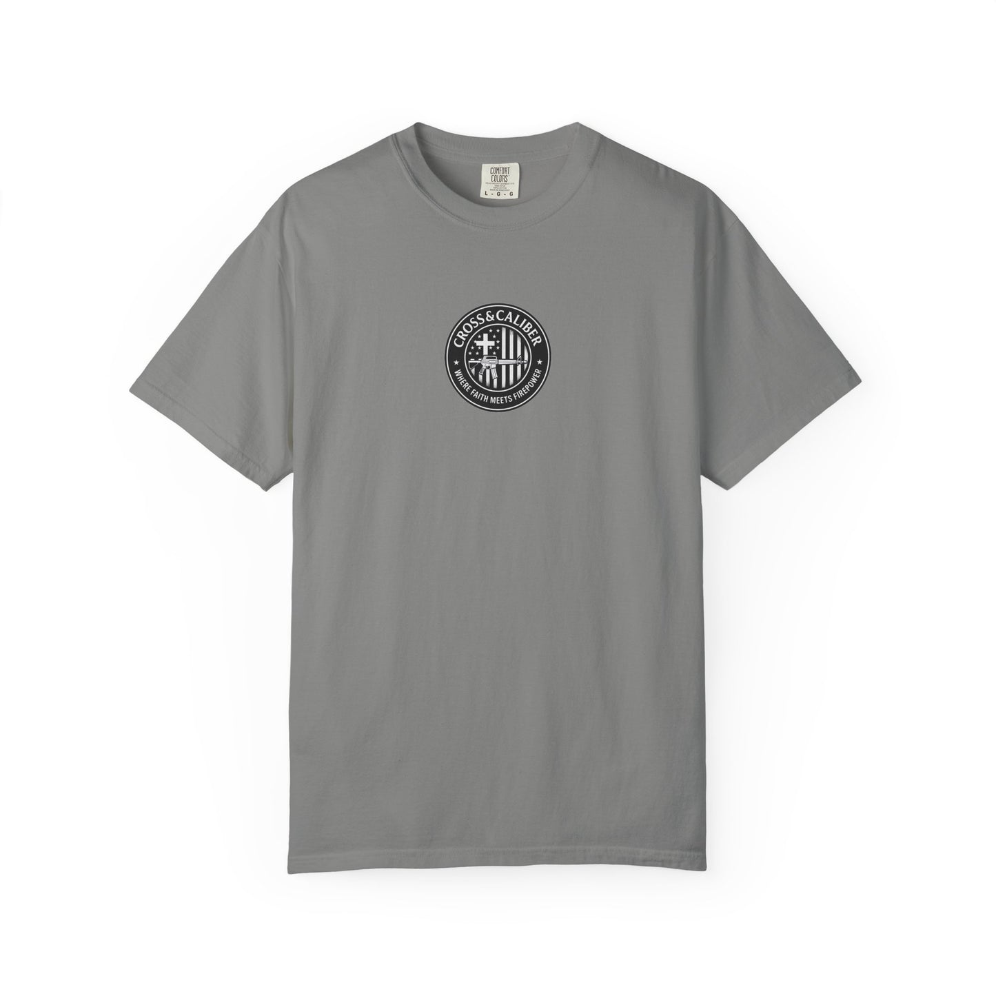 Motorcycle Enthusiast T-Shirt - Cross & Caliber Design with Inspirational Quote