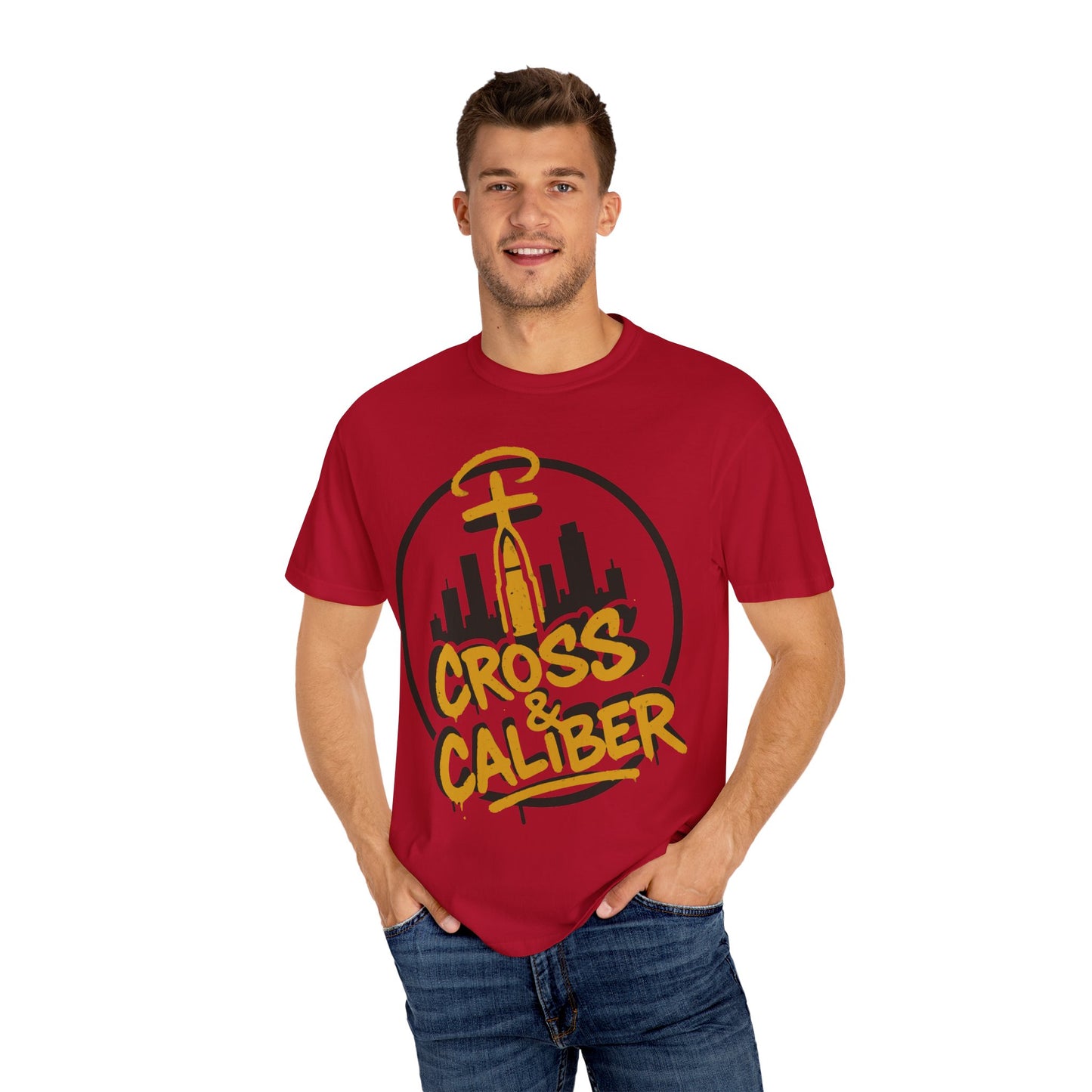 Urban Graphic T-Shirt - Cross & Caliber Streetwear Style, Casual Wear, Cool Gift for Men and Women, Trendy Fashion Tee, Unisex Apparel